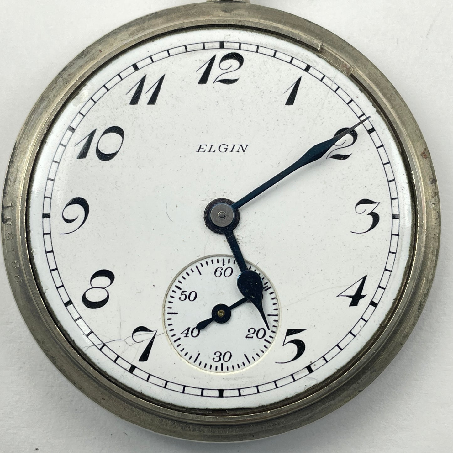 Lot 81- Elgin 16 Size Nickel 7 Jewel Open Face Pocket Watch