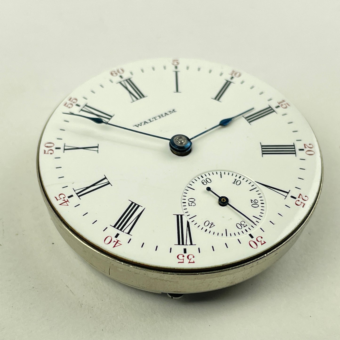 Lot 83- Waltham 18 Size 7 Jewel Gilt Pocket Watch Movement