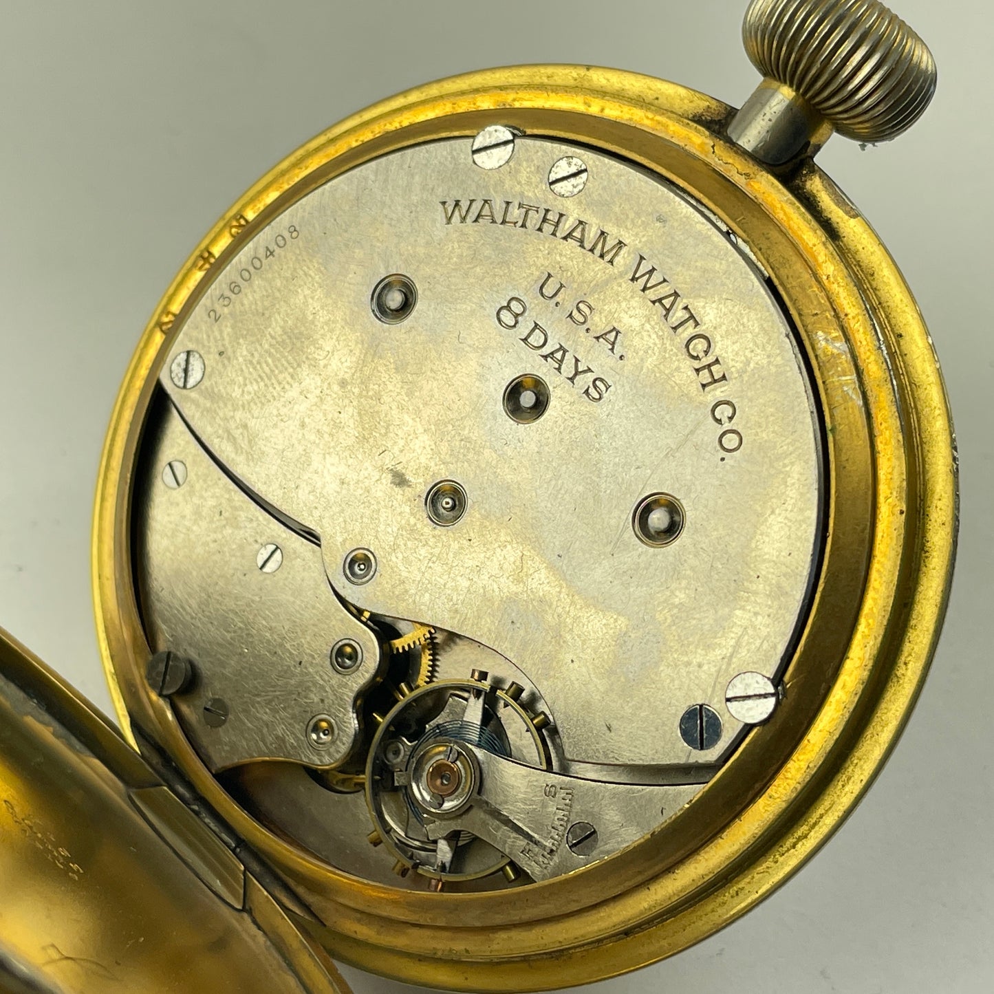 Lot 9- Waltham 8-Day Travel/Car Clock