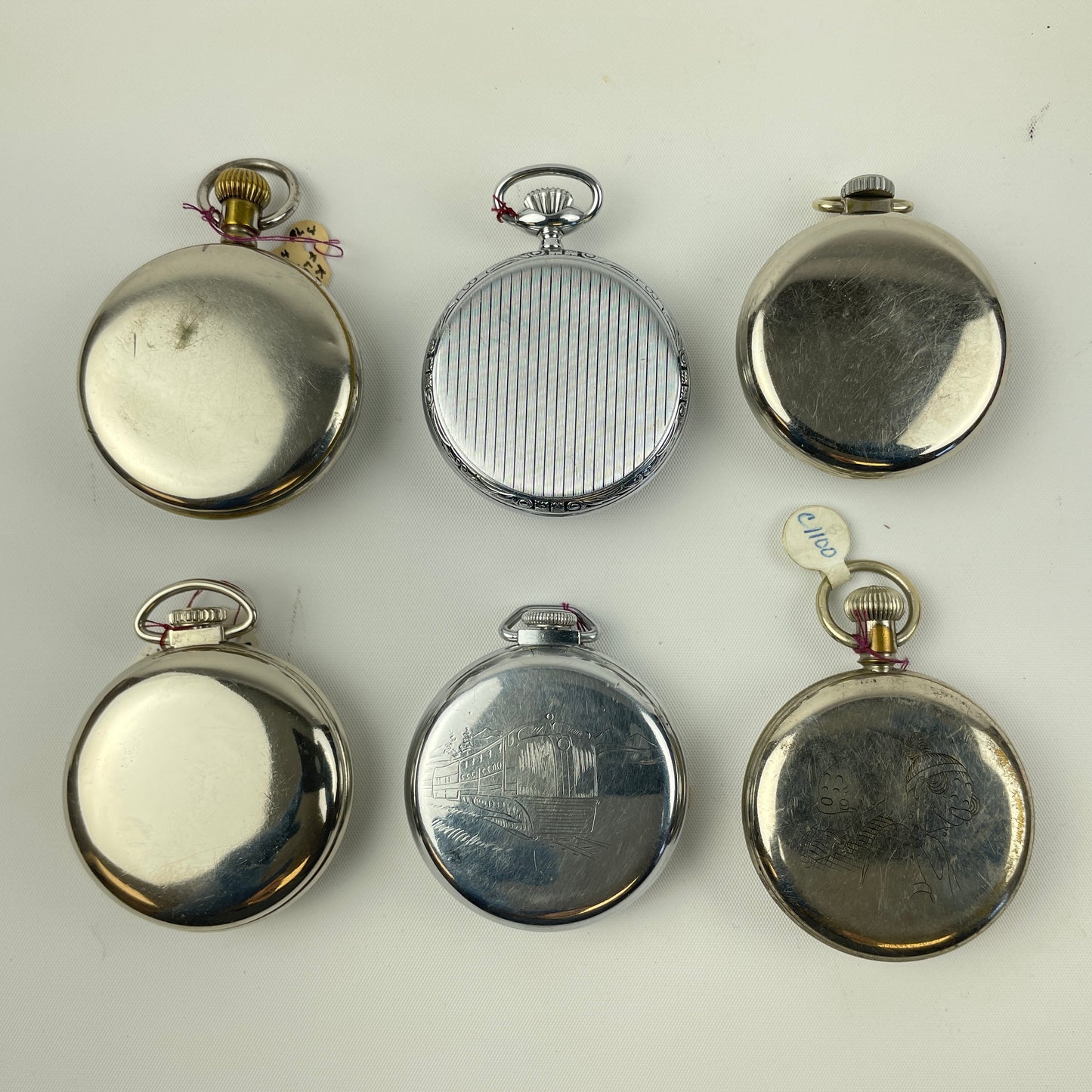 Lot 92- American Assortment of Six Dollar Pocket Watches