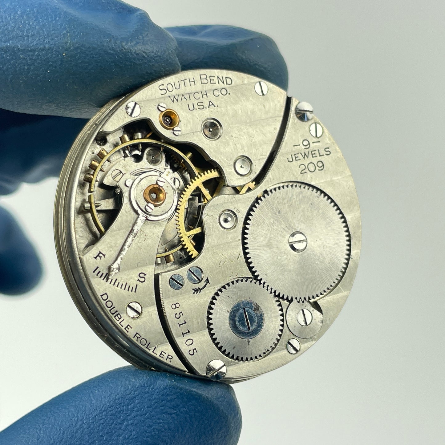 Lot 59- South Bend Watch Co. 16 Size Grade 209 Pocket Watch Movement