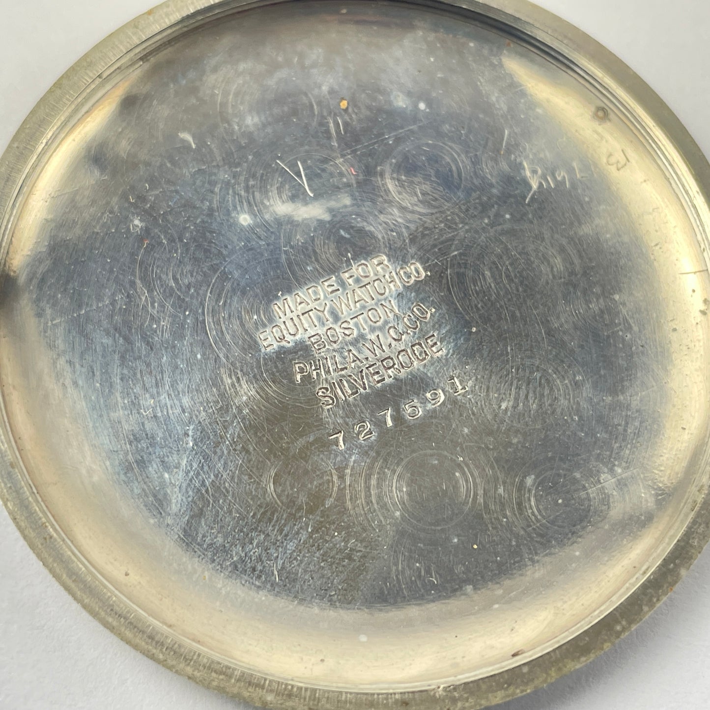 Lot 99- American Equity 16 Size 7 Jewel Open Face Pocket Watch