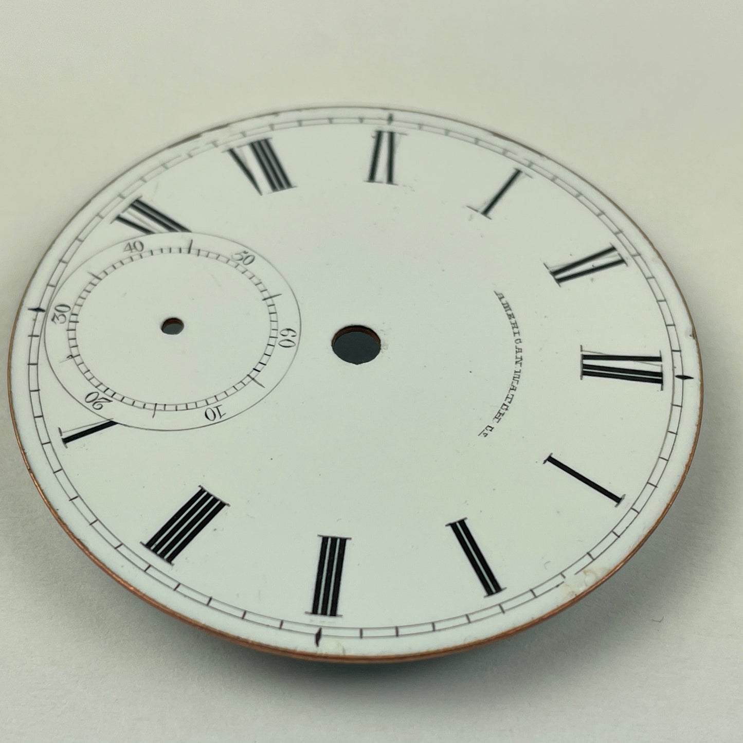 Apr Lot 16- Waltham 18 Size “PINNED” Enamel Model 1857 Pocket Watch Dial