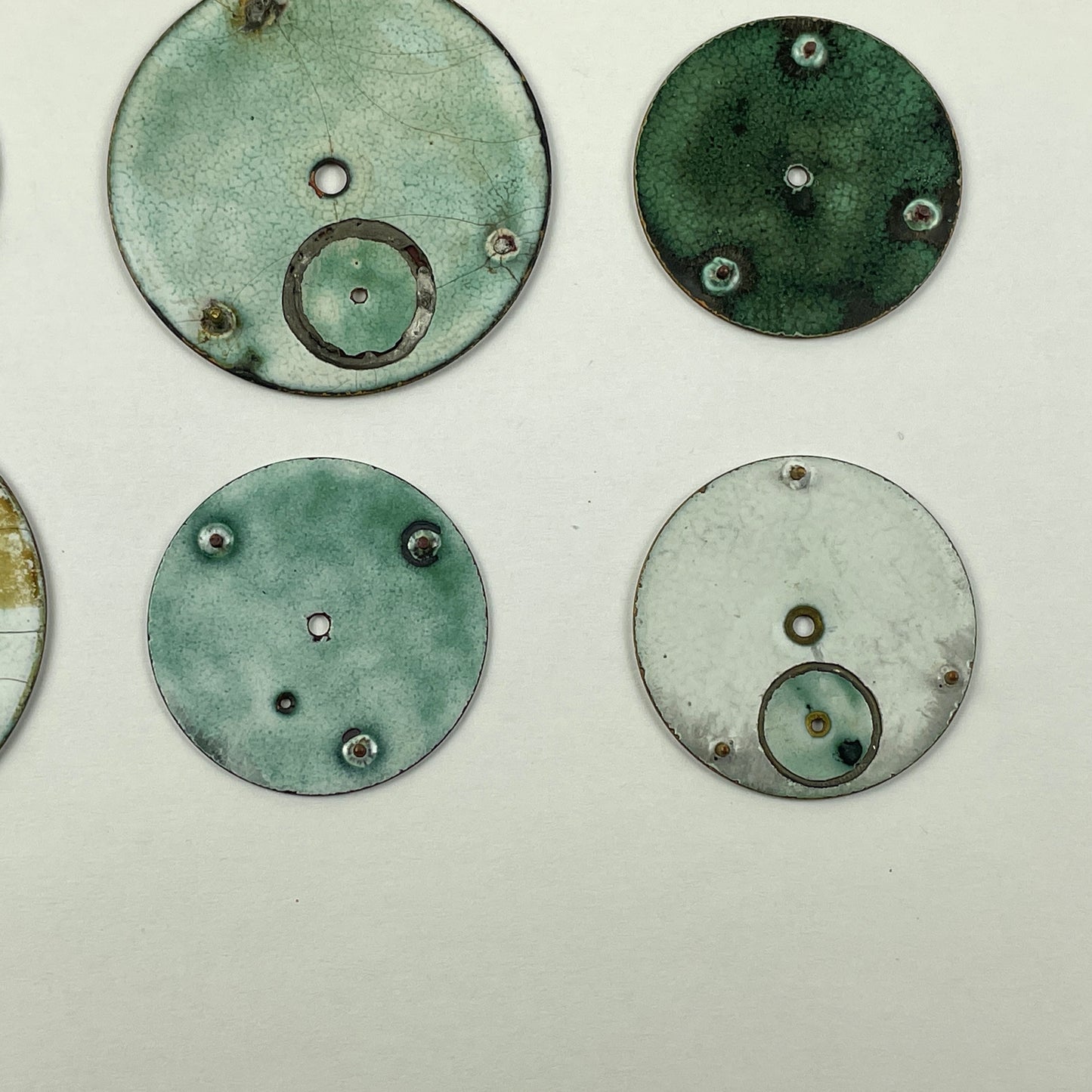 Apr Lot 26- Waltham Assortment of 12 Enamel Pocket Watch Dials