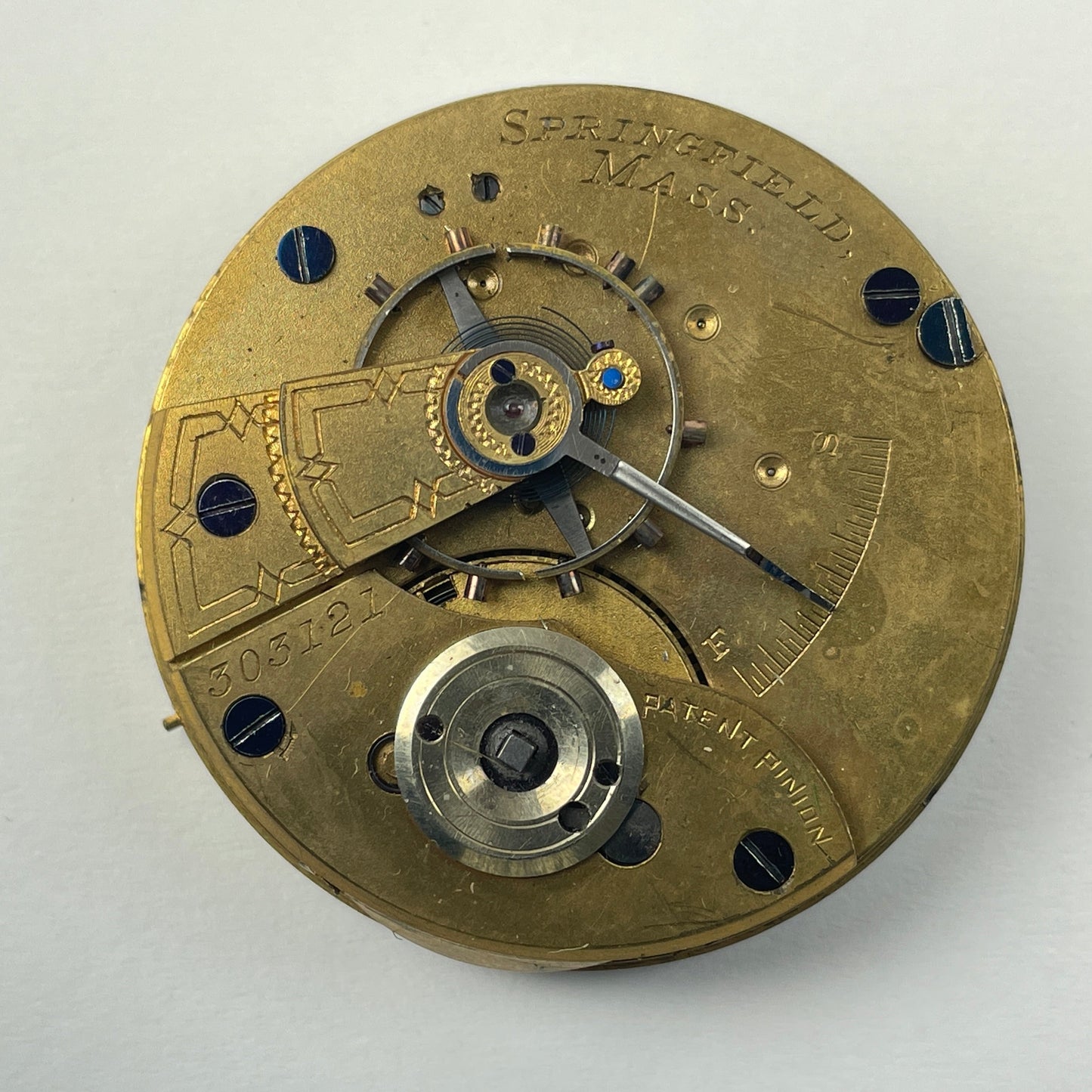 Apr Lot 17- Hampden 18 Size Key Wind & Key Set Pocket Watch Movement