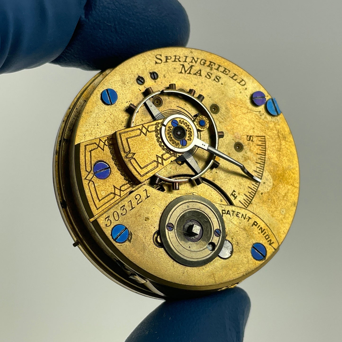 Apr Lot 17- Hampden 18 Size Key Wind & Key Set Pocket Watch Movement