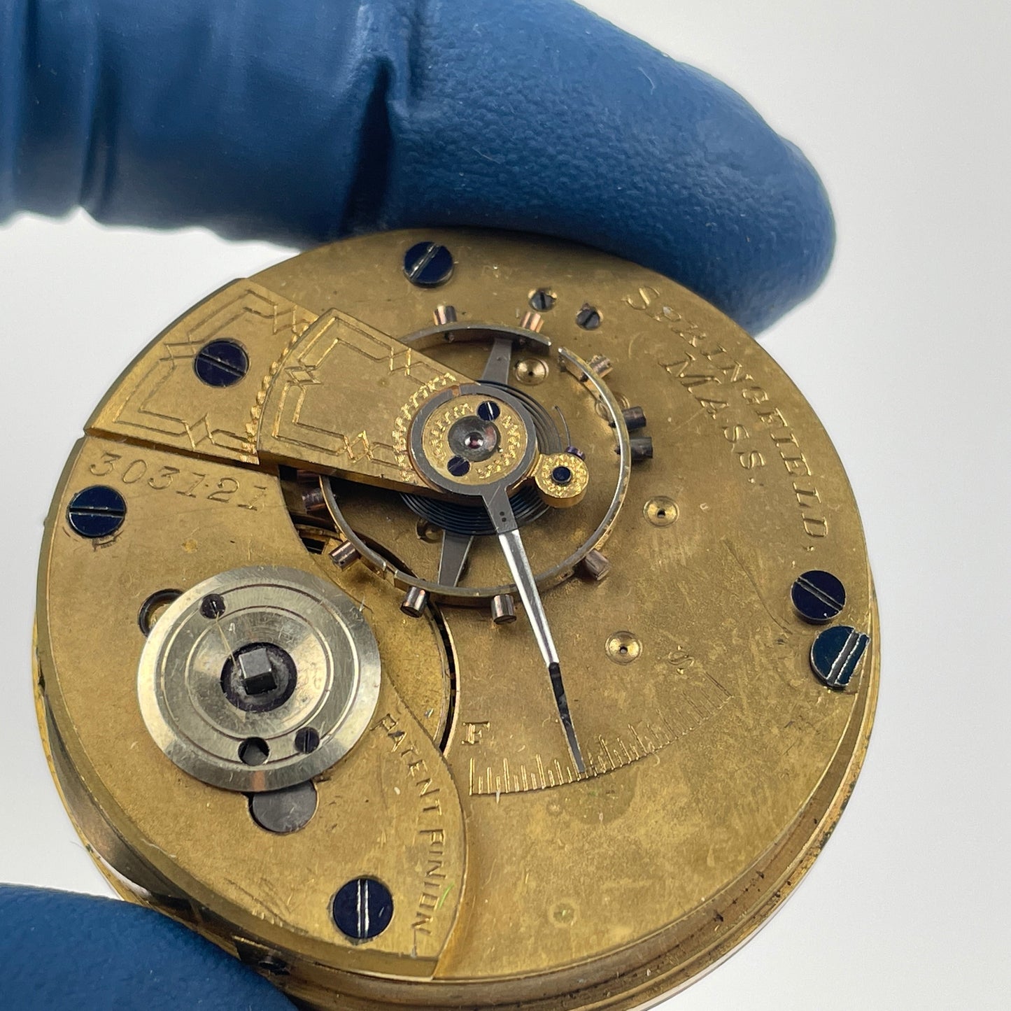 Apr Lot 17- Hampden 18 Size Key Wind & Key Set Pocket Watch Movement