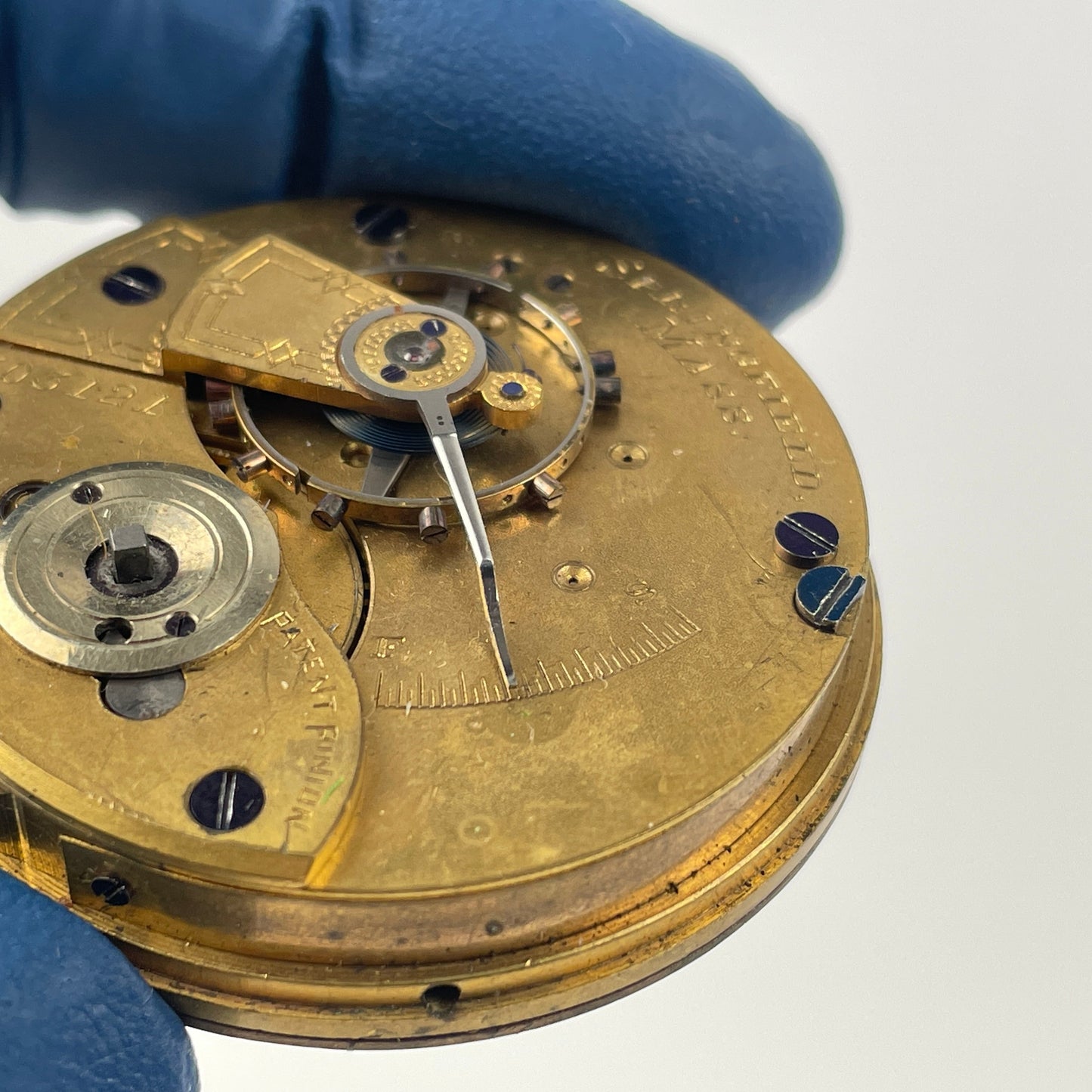 Apr Lot 17- Hampden 18 Size Key Wind & Key Set Pocket Watch Movement
