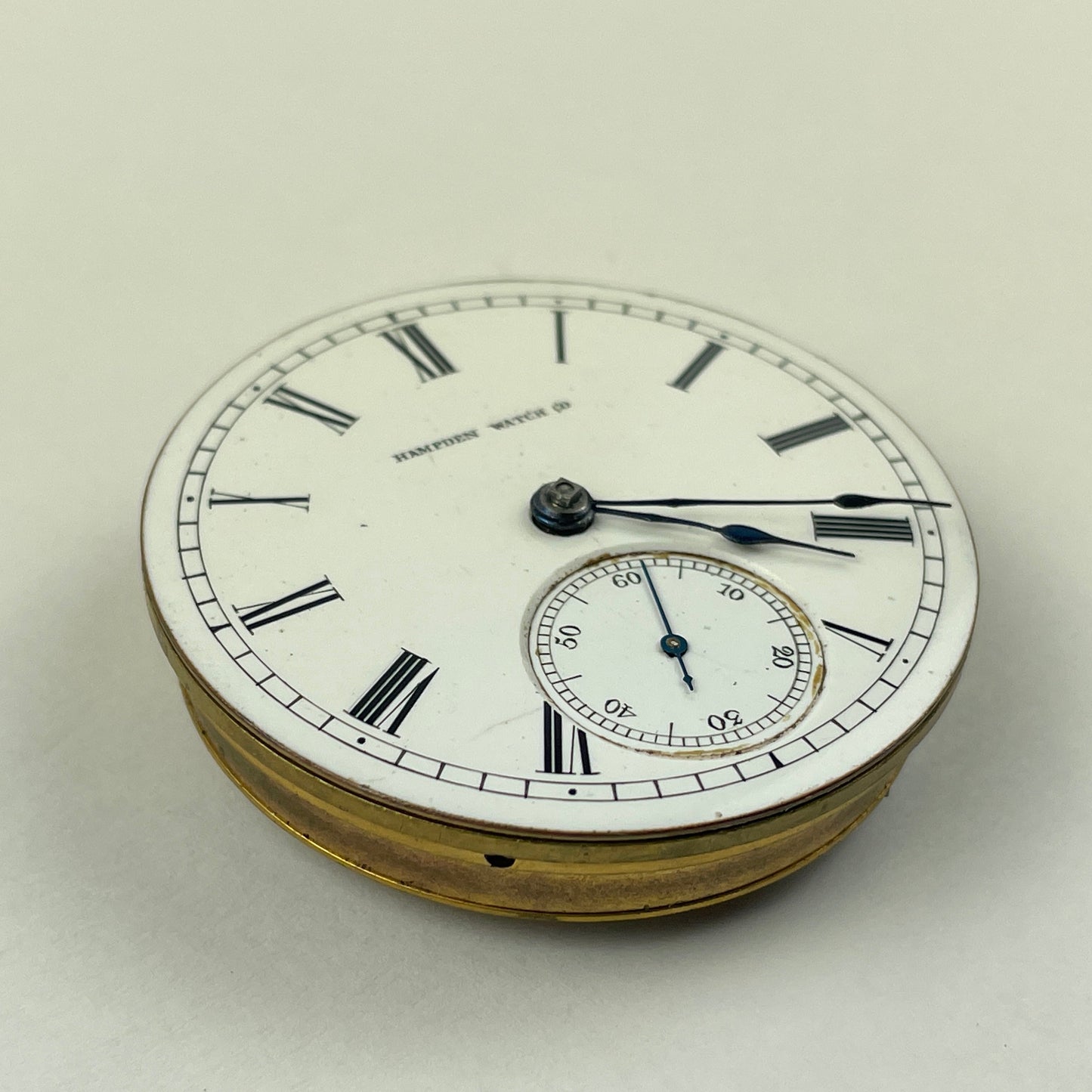 Apr Lot 17- Hampden 18 Size Key Wind & Key Set Pocket Watch Movement