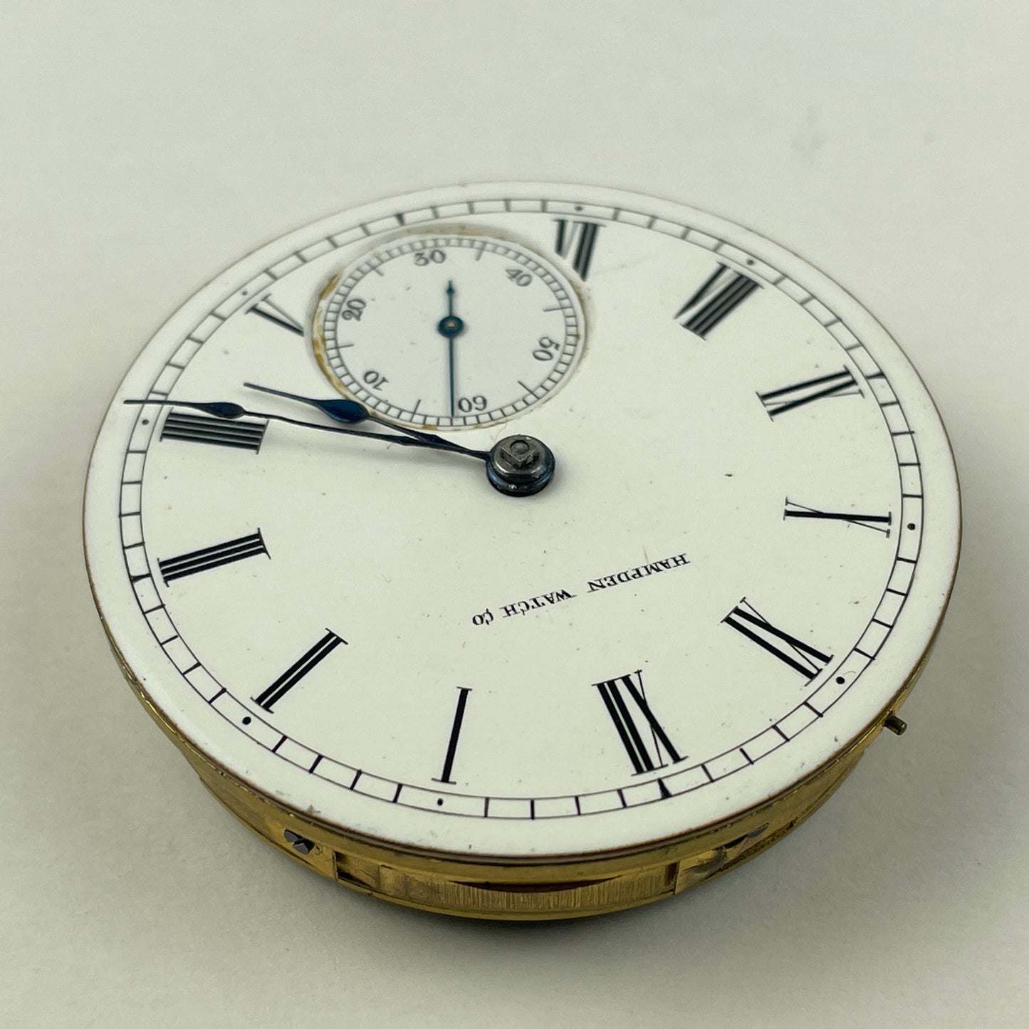 Apr Lot 17- Hampden 18 Size Key Wind & Key Set Pocket Watch Movement