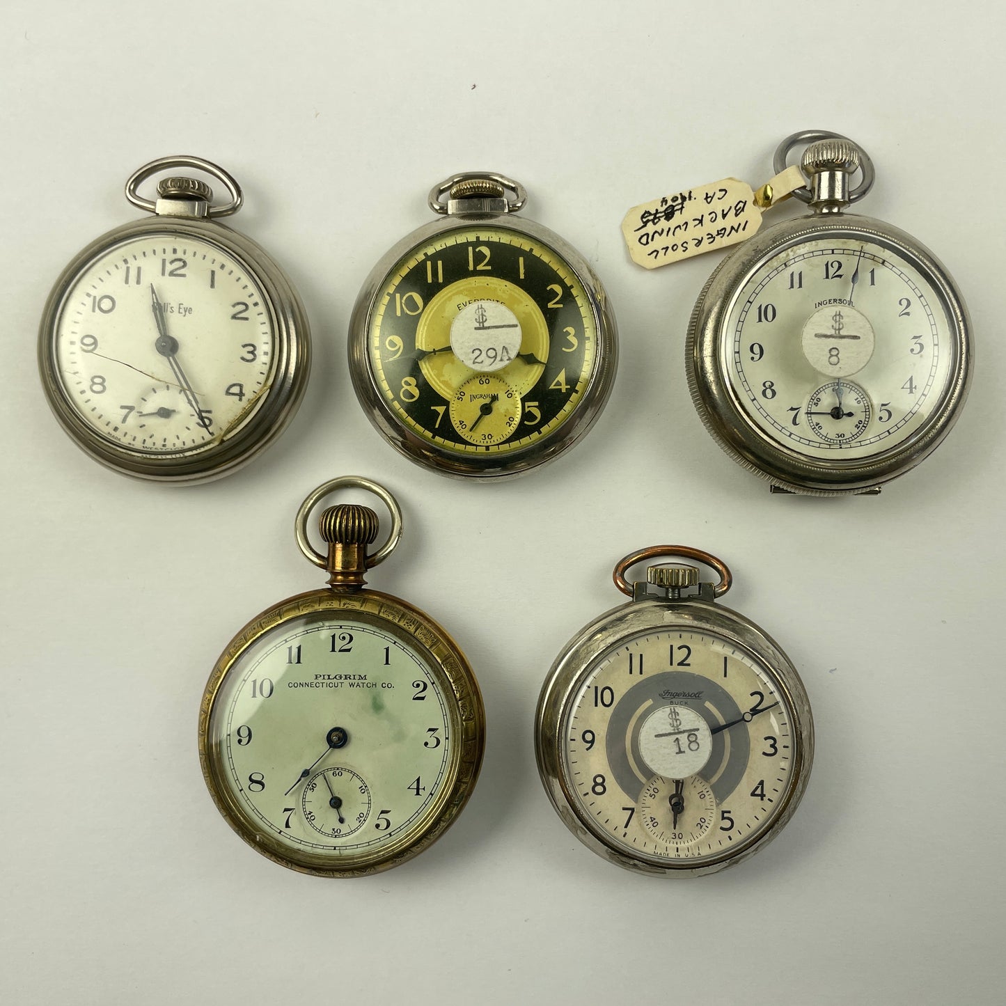 Apr Lot 117- American Dollar Open Face Pocket Watches