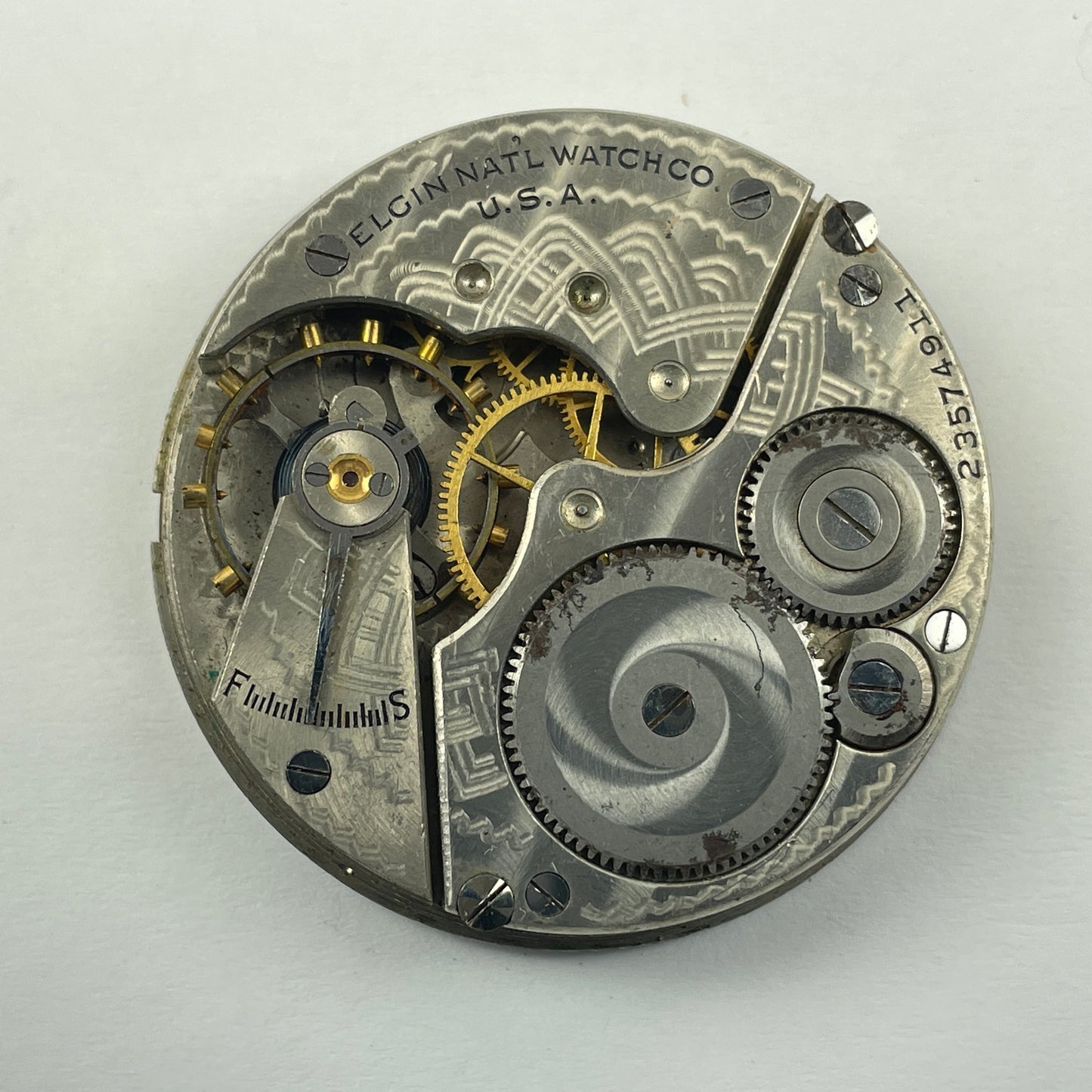 Apr Lot 20- Elgin 16 Size Nickel Pocket Watch Movements