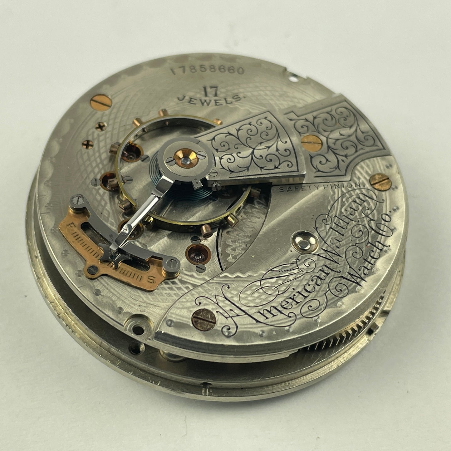 Apr Lot 22- Waltham 18 Size 17 Jewel Model 1883 Pocket Watch Movement