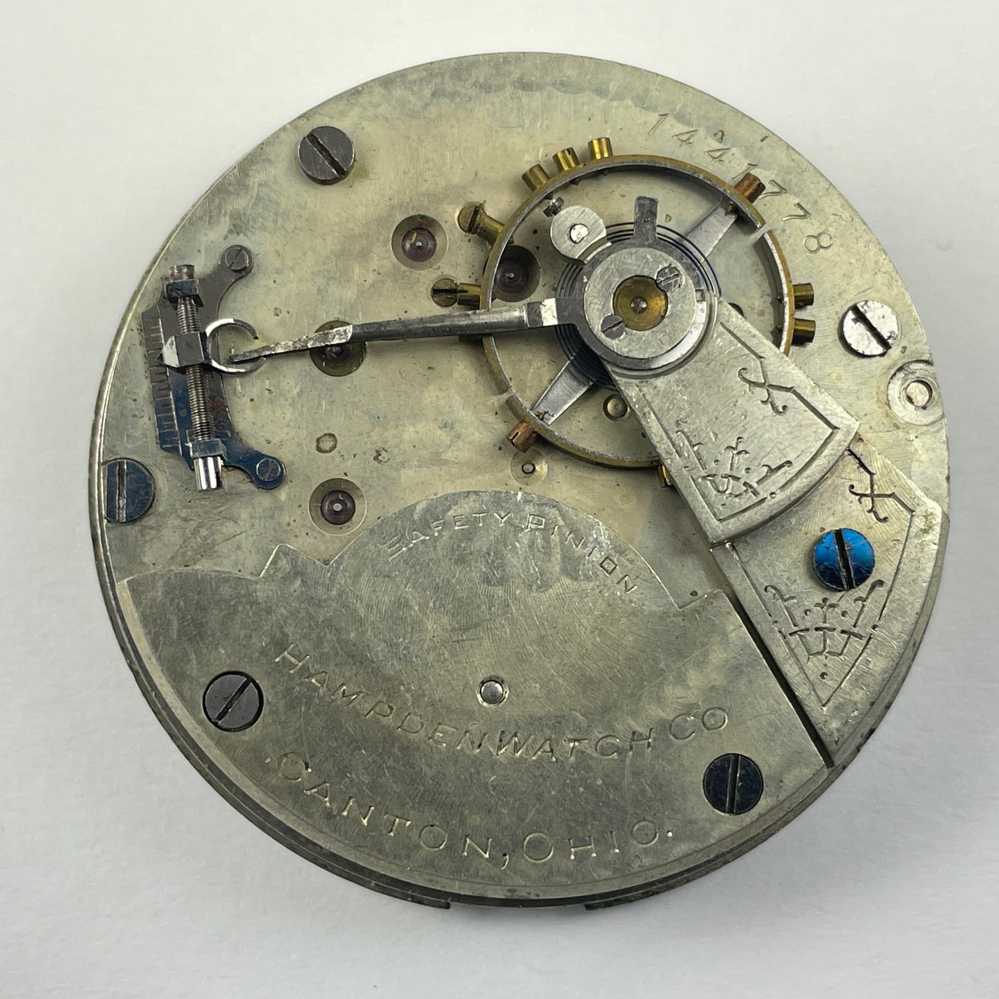 Apr Lot 114- Hampden & Trenton 18 Size Open Face & Hunting Pocket Watch Movements