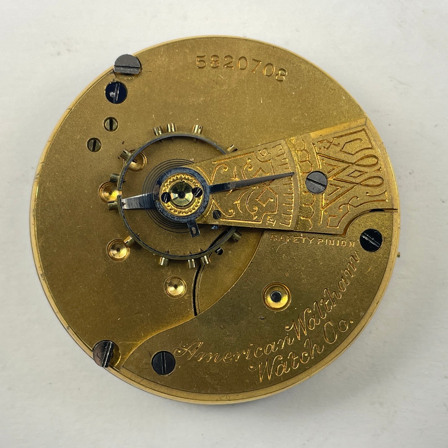 Apr Lot 14- Waltham 18 Size 7 Jewel Open Face Pocket Watch Movement