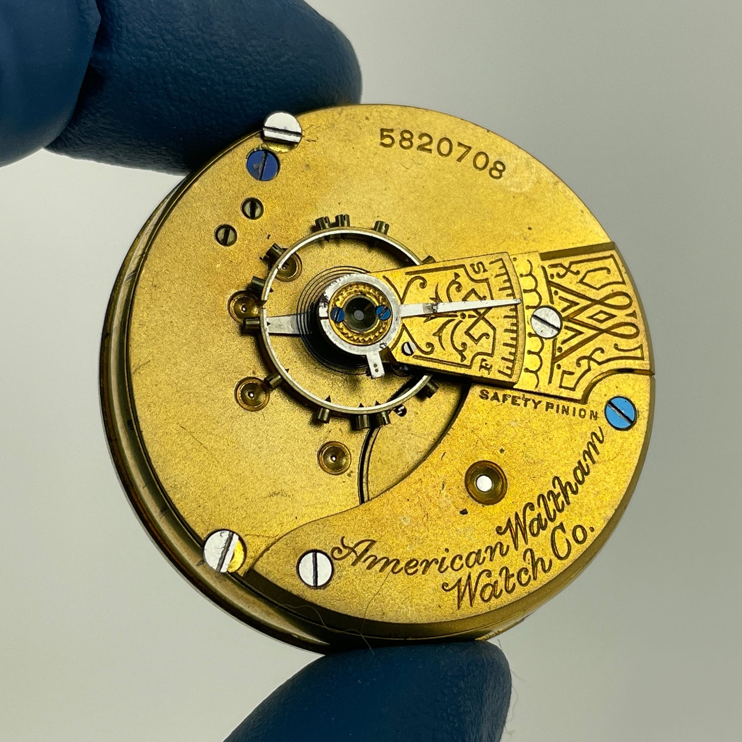 Apr Lot 14- Waltham 18 Size 7 Jewel Open Face Pocket Watch Movement