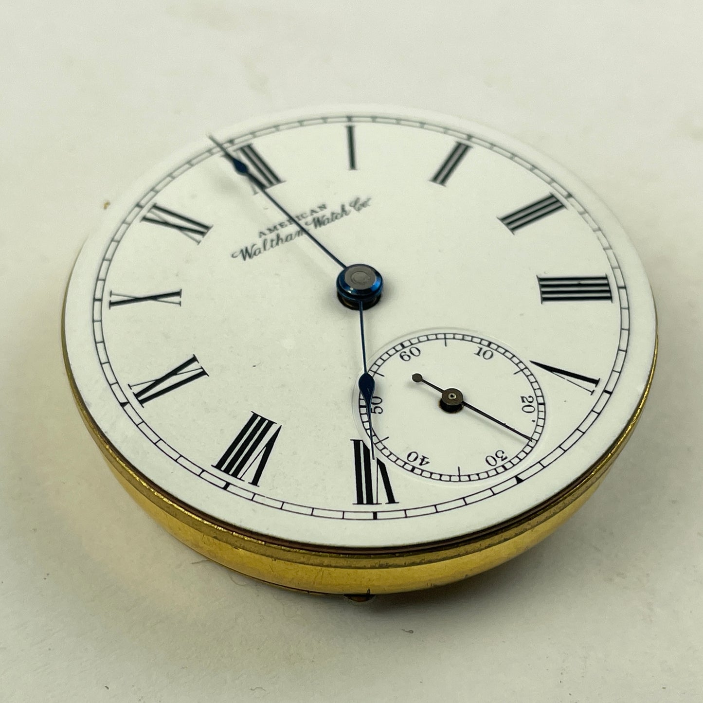 Apr Lot 14- Waltham 18 Size 7 Jewel Open Face Pocket Watch Movement