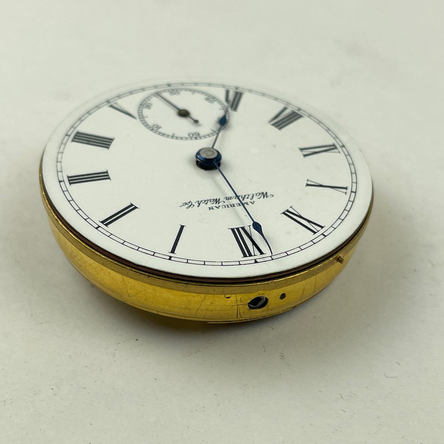 Apr Lot 14- Waltham 18 Size 7 Jewel Open Face Pocket Watch Movement