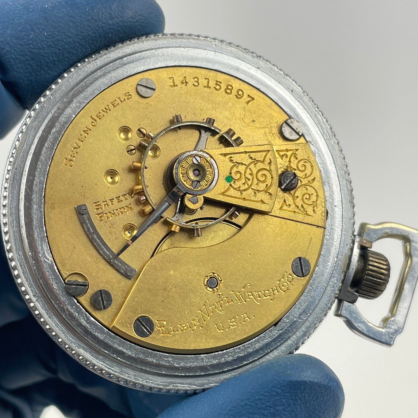 Apr Lot 104- Elgin 18 Size Non-Running Open Face Pocket Watch