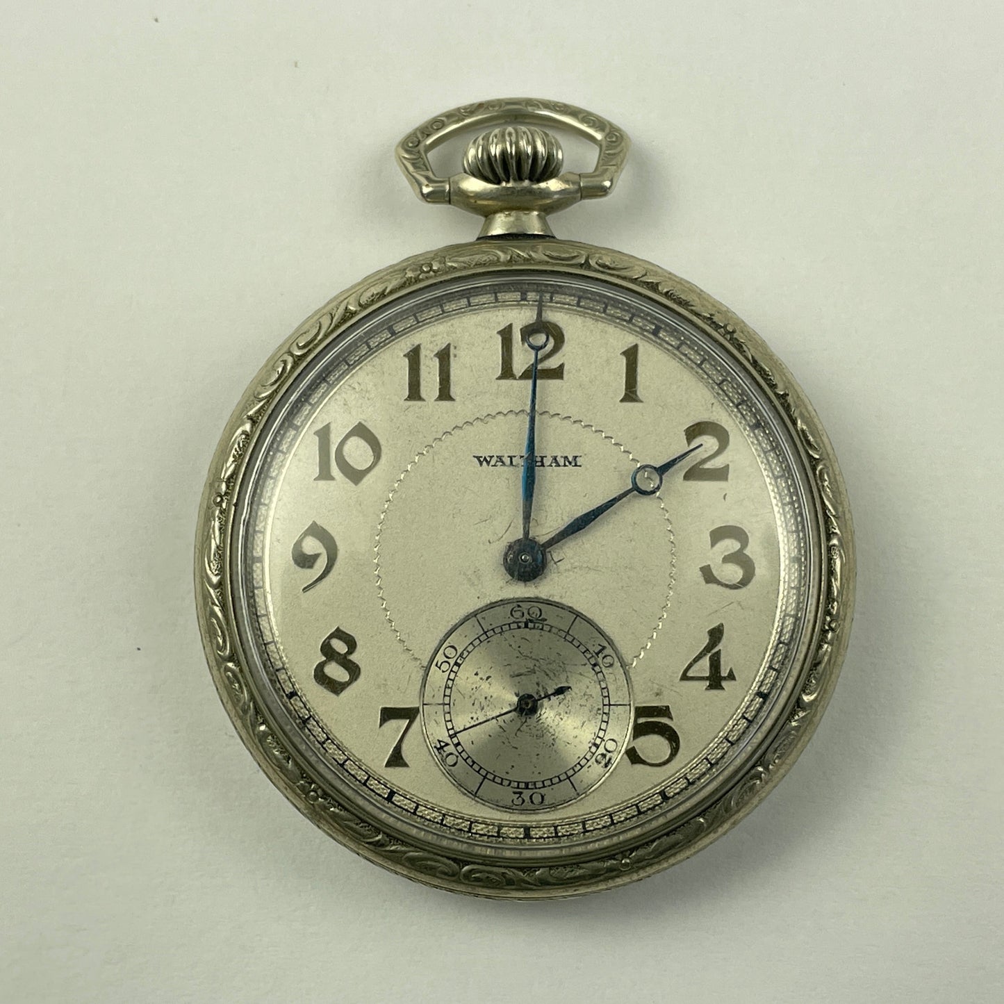 Apr Lot 94- Waltham 12 Size Non-Running Open Face Pocket Watch