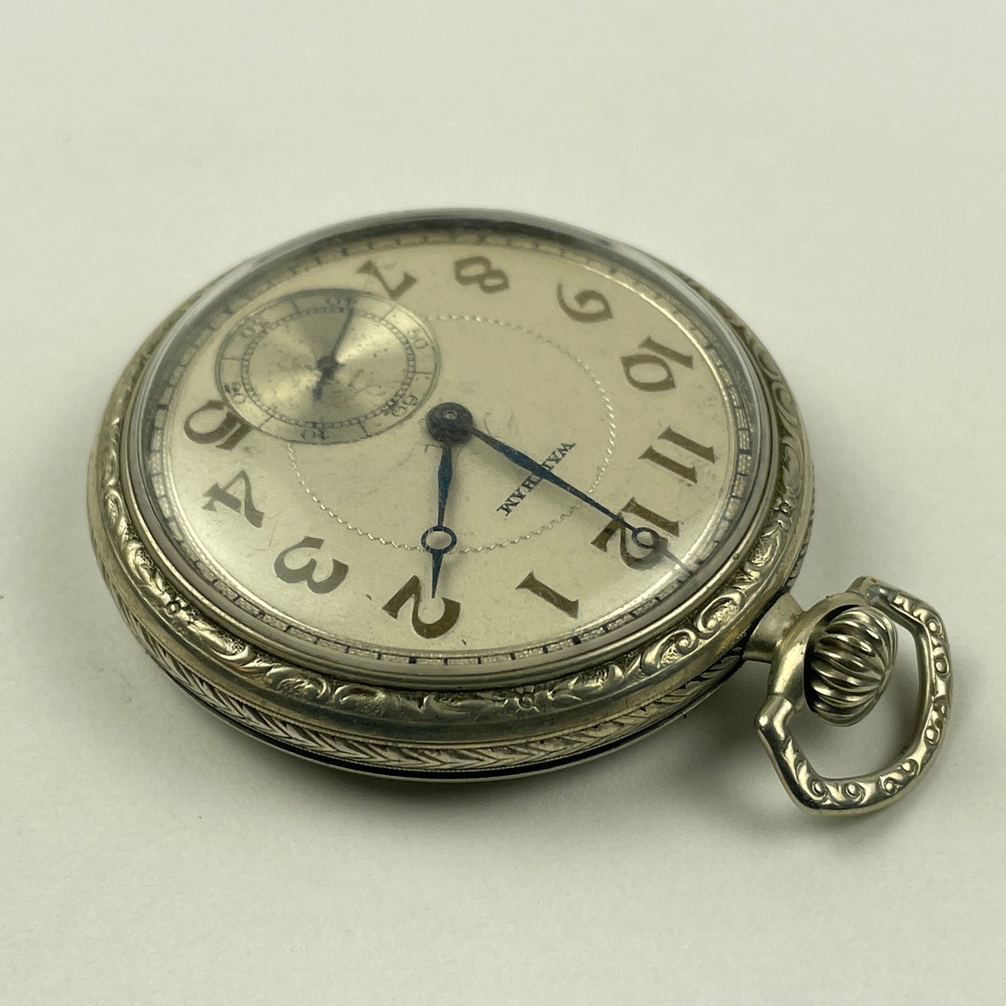 Apr Lot 94- Waltham 12 Size Non-Running Open Face Pocket Watch