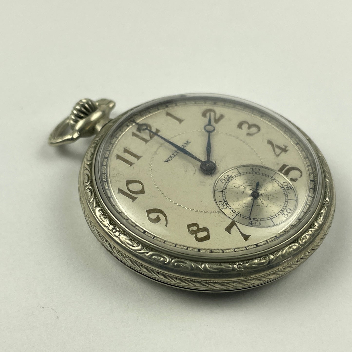 Apr Lot 94- Waltham 12 Size Non-Running Open Face Pocket Watch