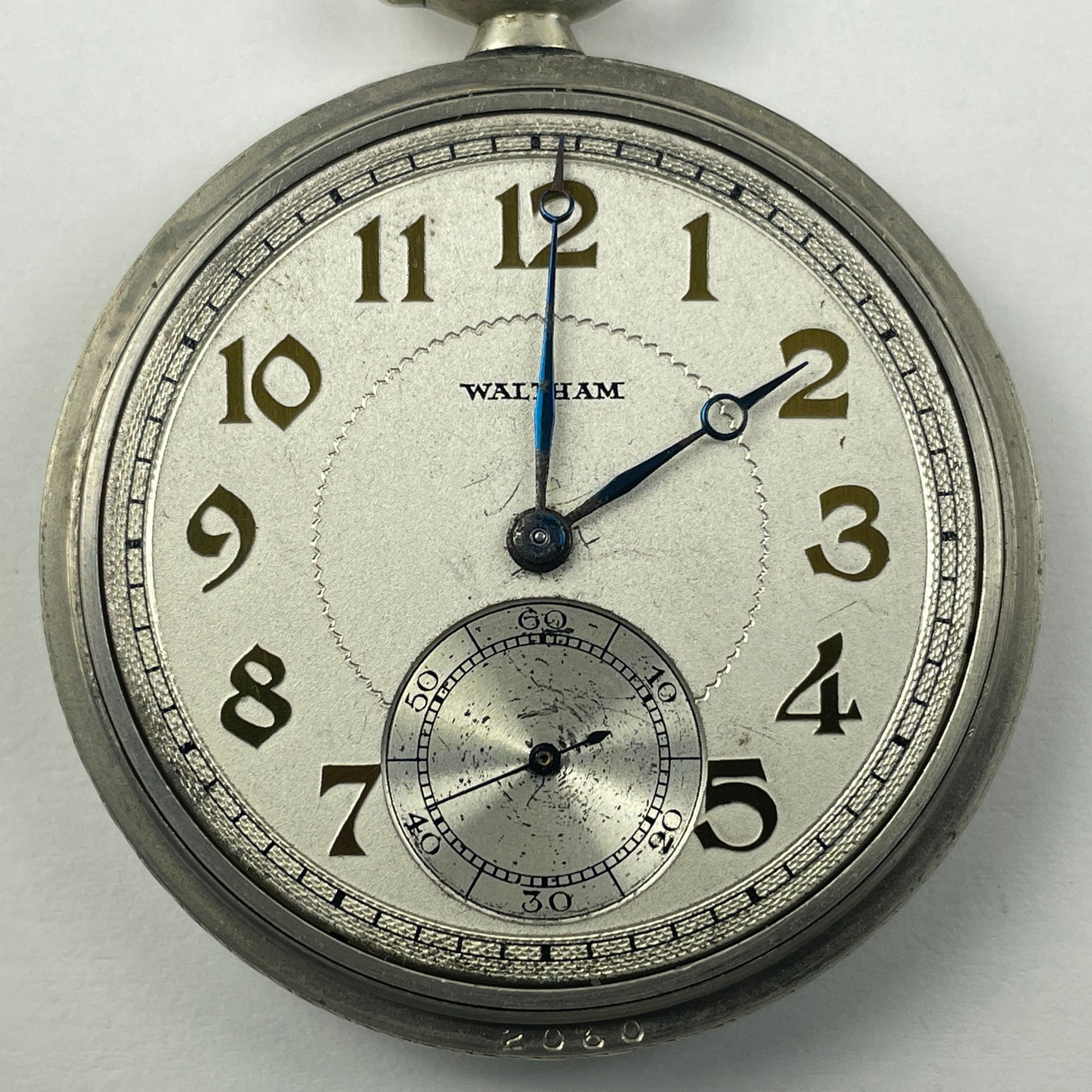 Apr Lot 94- Waltham 12 Size Non-Running Open Face Pocket Watch