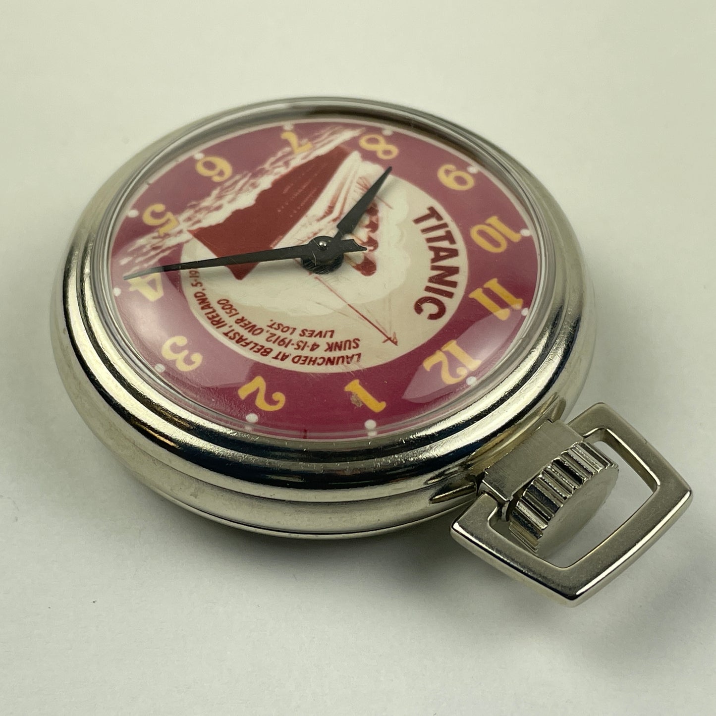 Apr Lot 39- Westclox NOS 1970’s “Titanic” Mechanical Pocket Watch