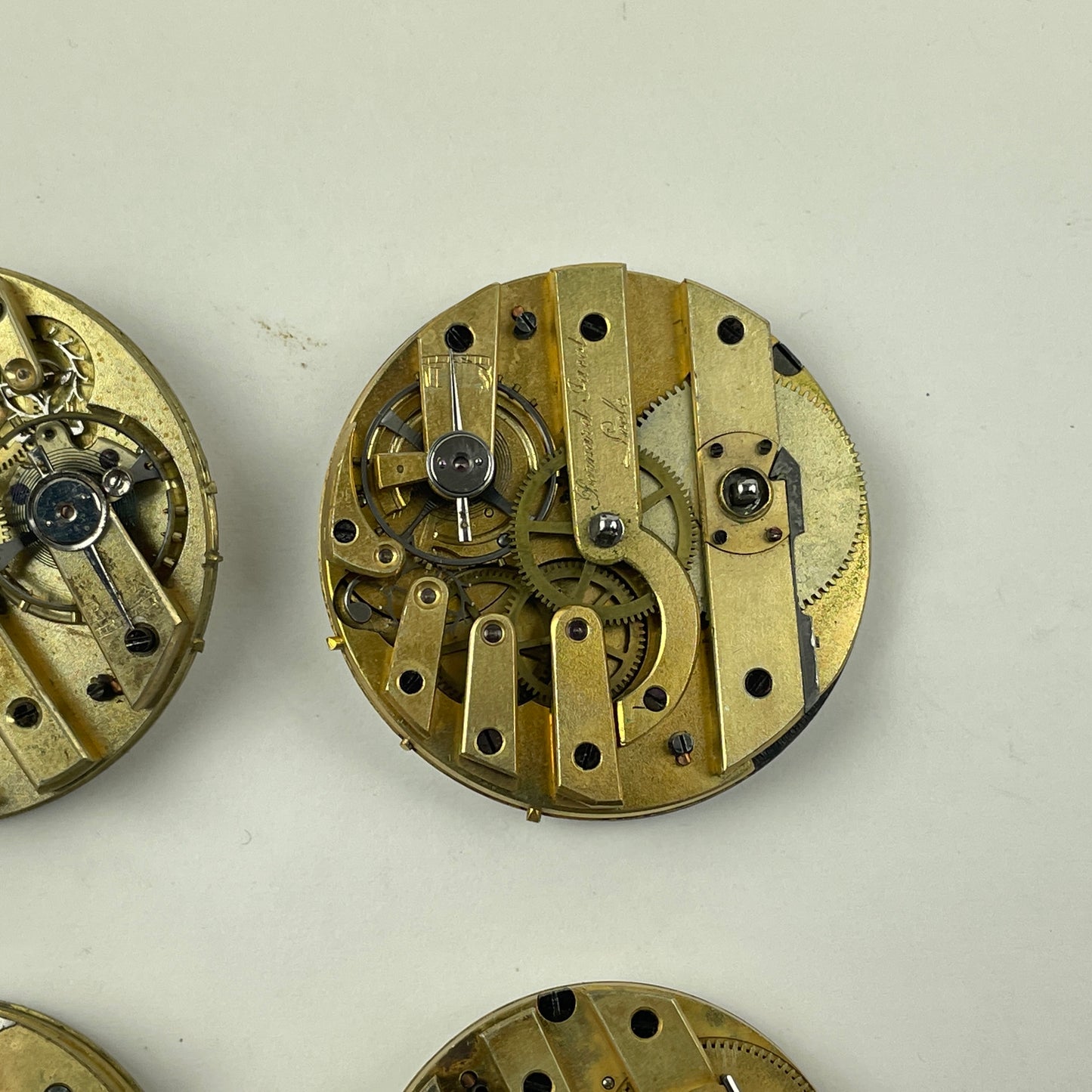 Apr Lot 121- Swiss Assortment of Six Gilt Bar Pocket Watch Movements