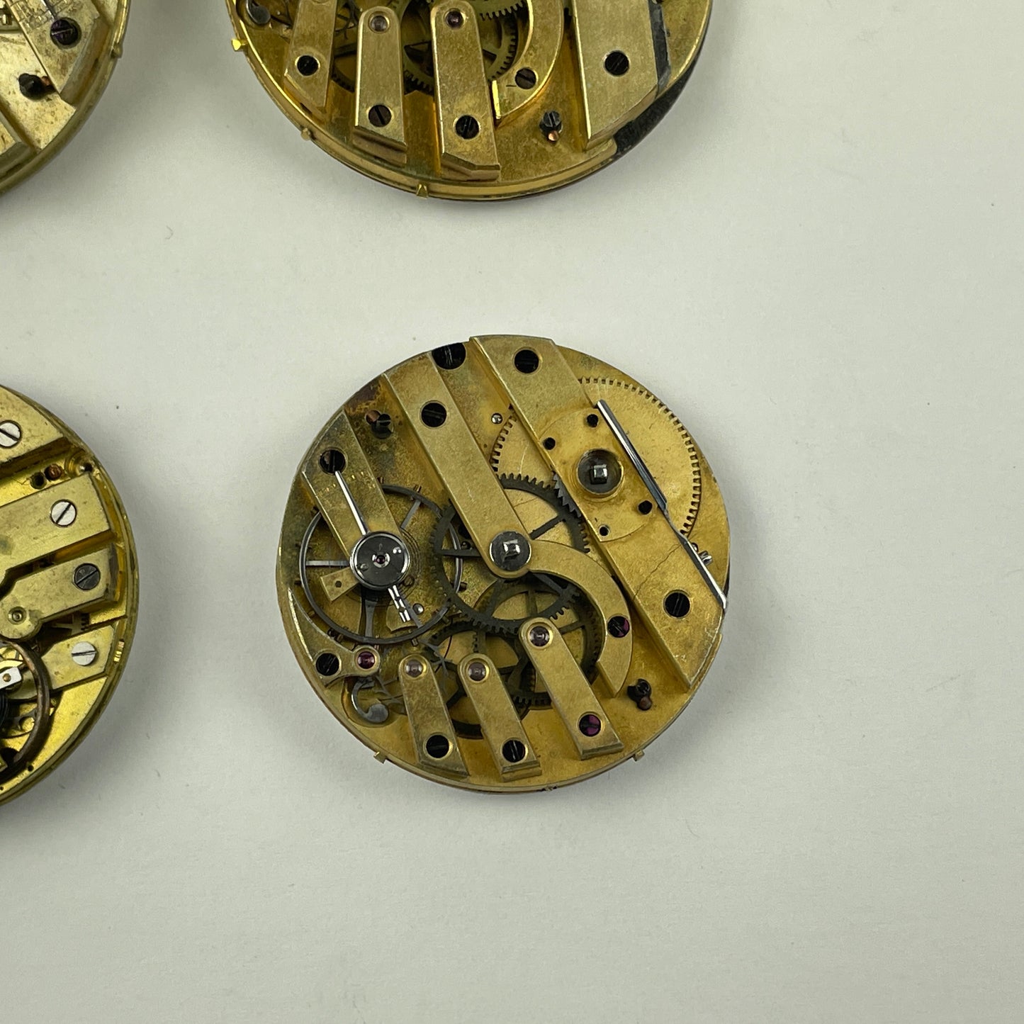 Apr Lot 121- Swiss Assortment of Six Gilt Bar Pocket Watch Movements