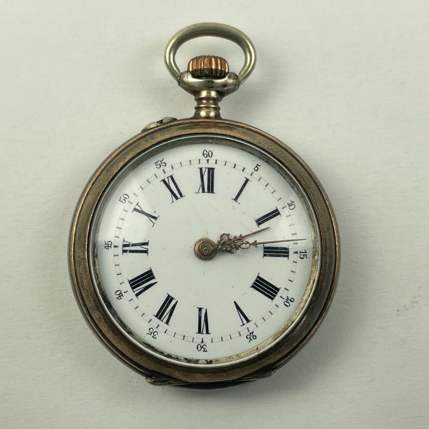 Apr Lot 130- Swiss Ladies Coin Silver Lapel Non-Running Watches