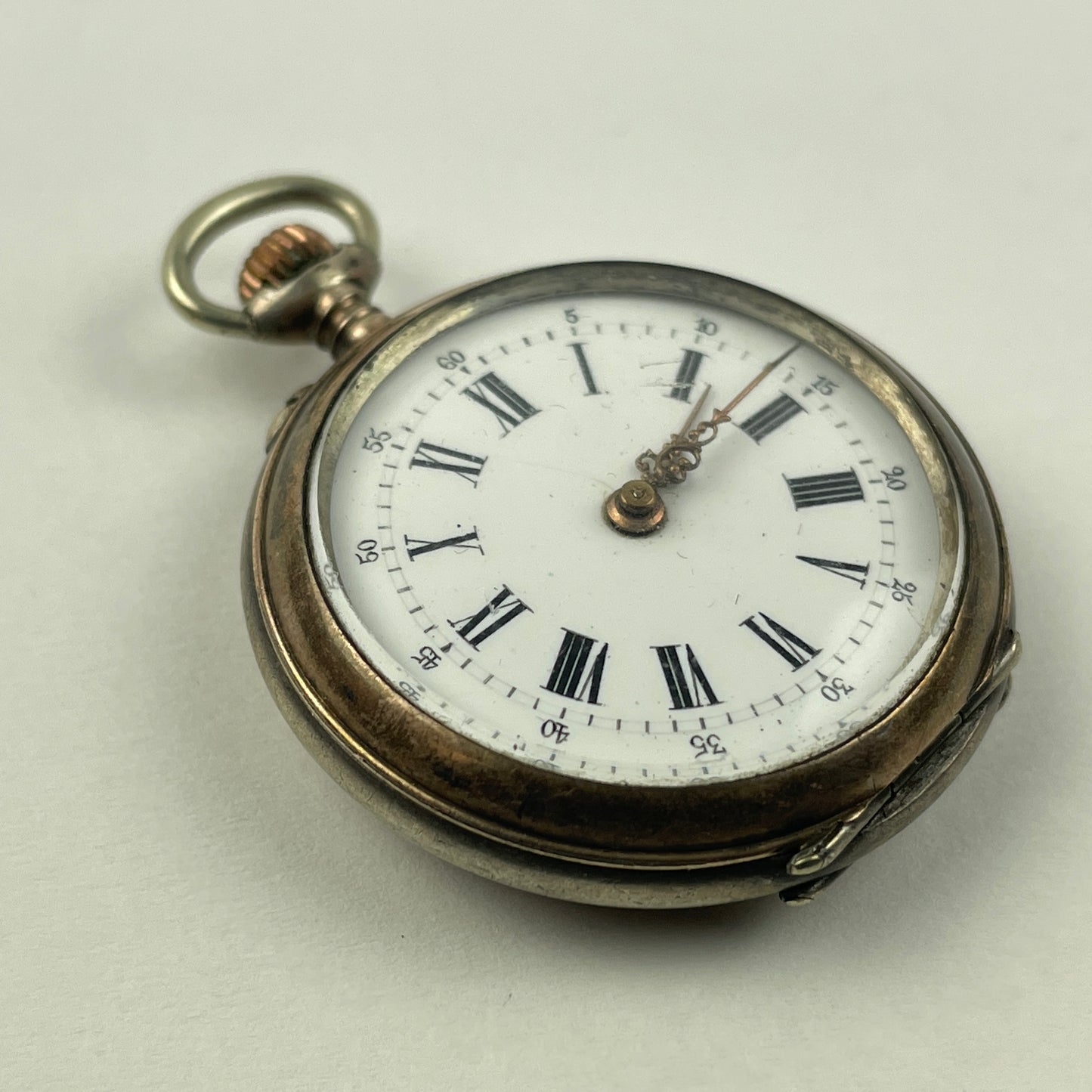 Apr Lot 130- Swiss Ladies Coin Silver Lapel Non-Running Watches