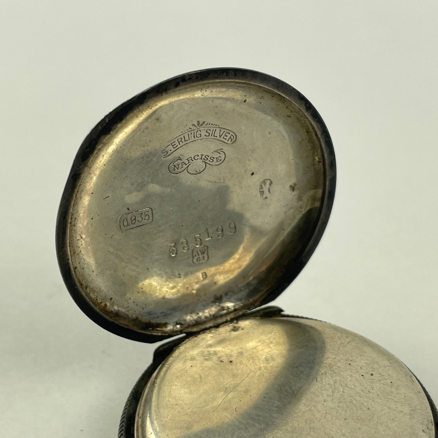 Apr Lot 130- Swiss Ladies Coin Silver Lapel Non-Running Watches