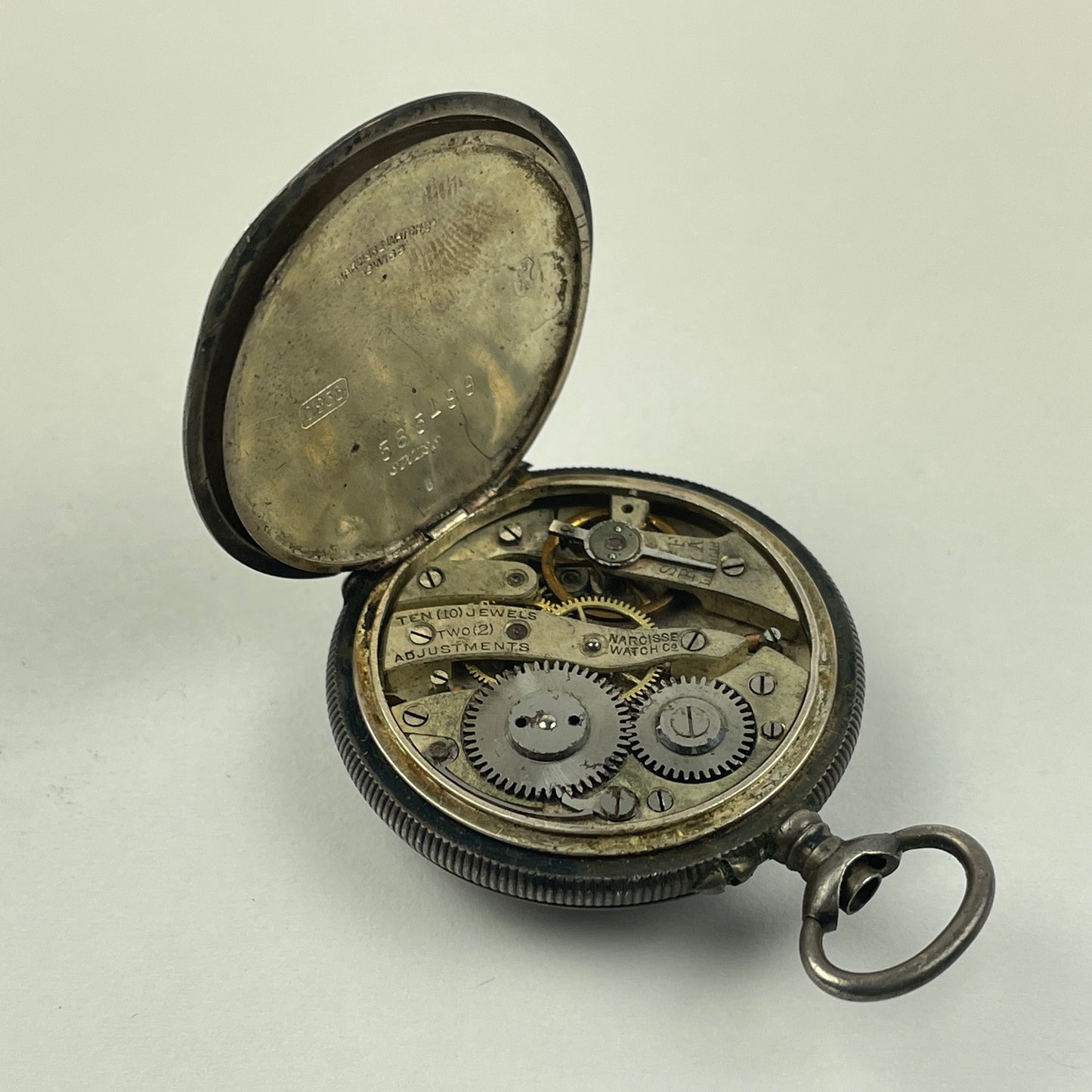 Apr Lot 130- Swiss Ladies Coin Silver Lapel Non-Running Watches