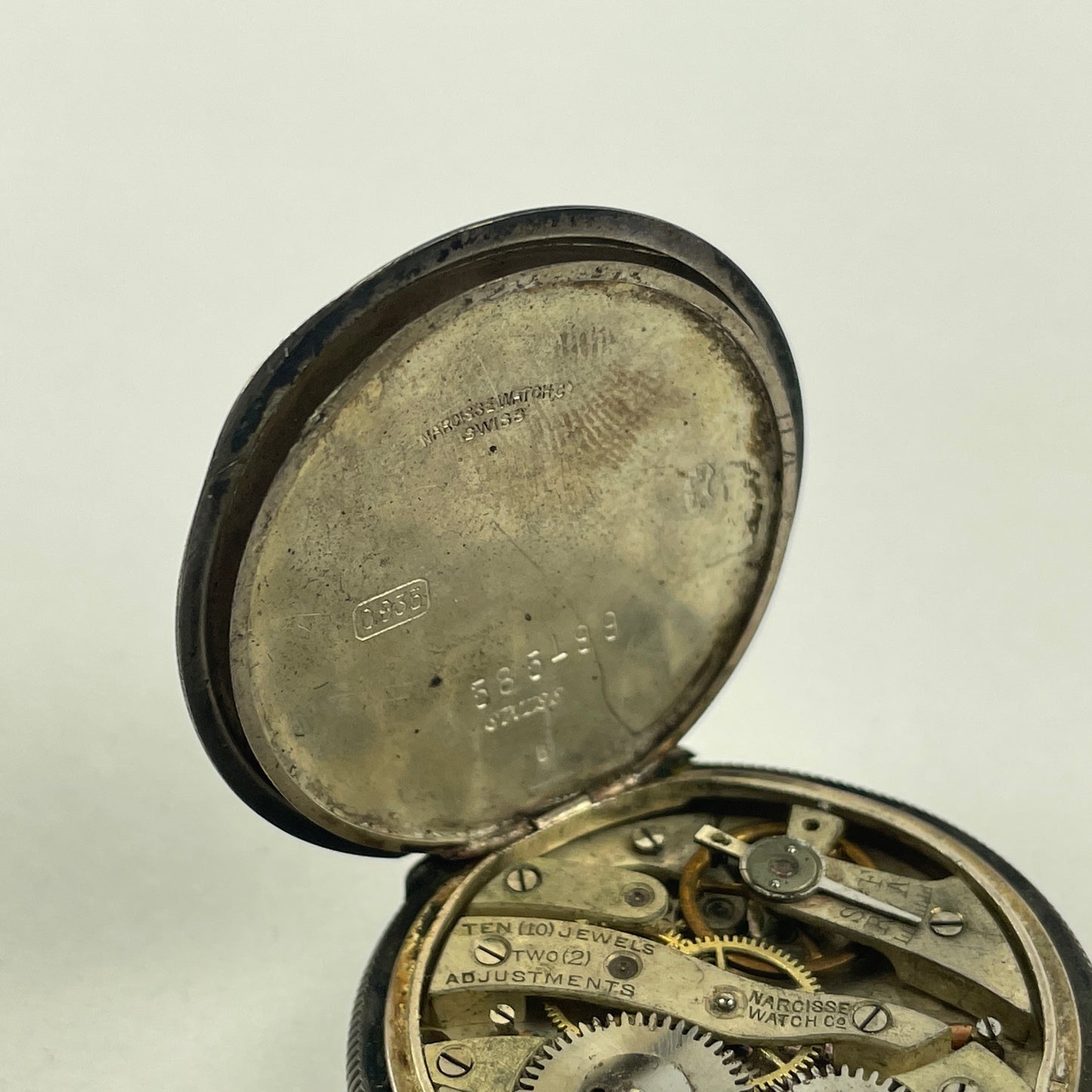 Apr Lot 130- Swiss Ladies Coin Silver Lapel Non-Running Watches