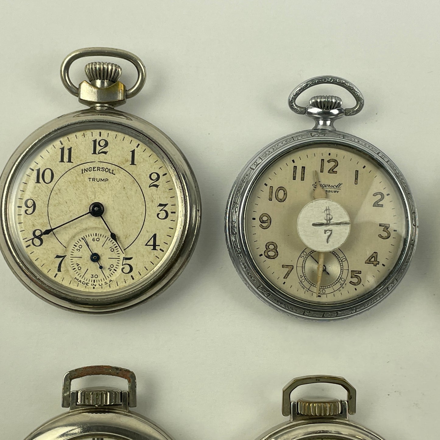Apr Lot 44-American Assortment of Eight Dollar Pocket Watches