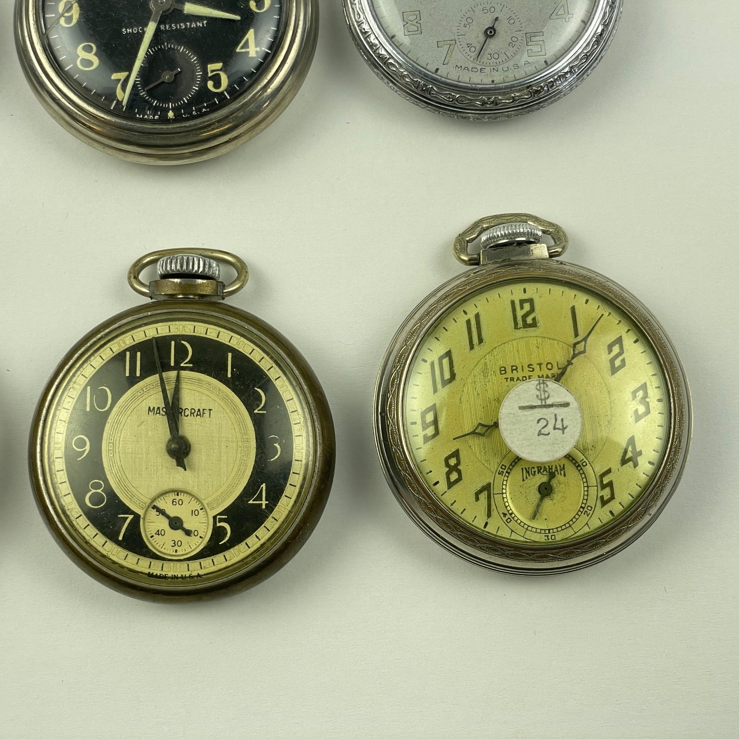 Apr Lot 44-American Assortment of Eight Dollar Pocket Watches