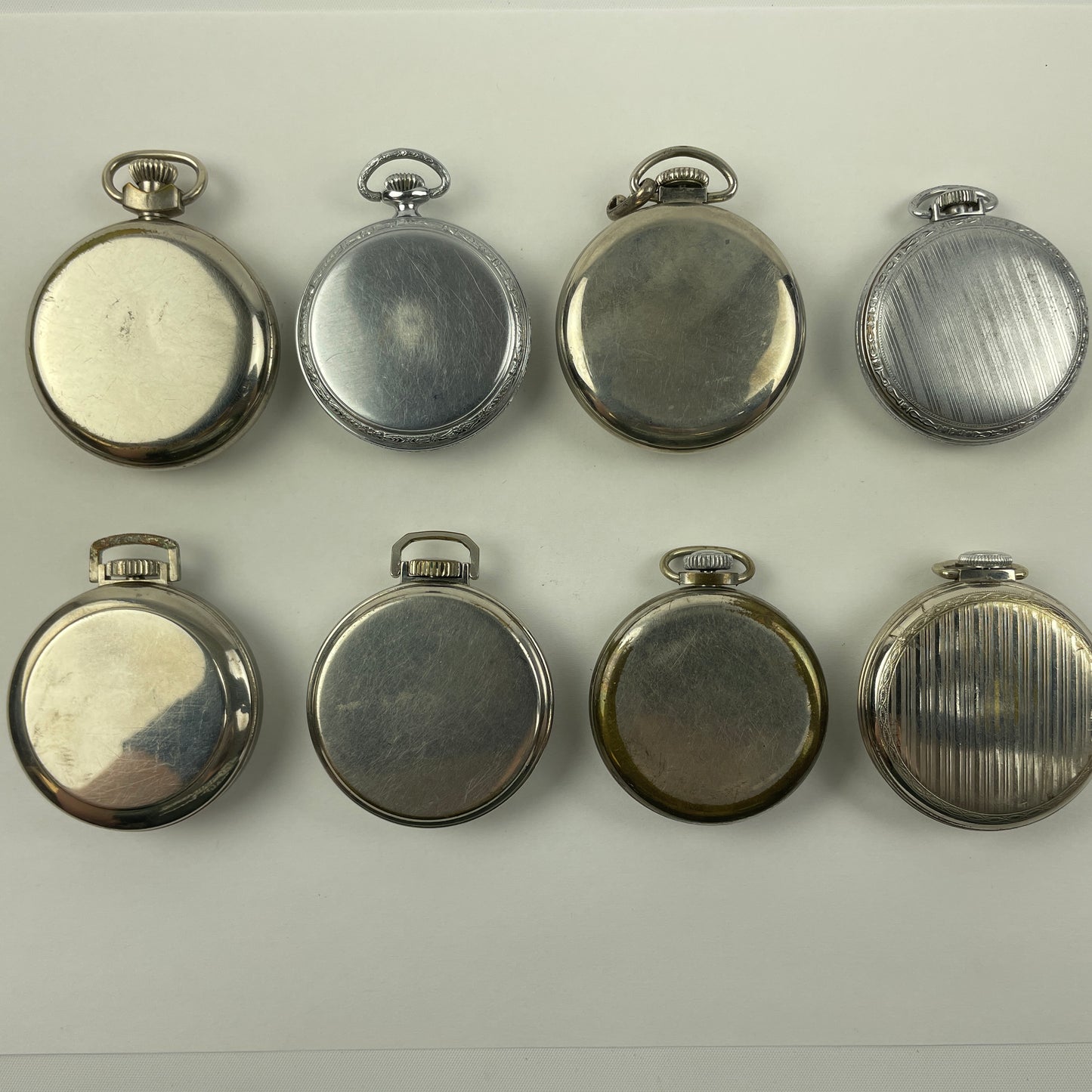 Apr Lot 44-American Assortment of Eight Dollar Pocket Watches