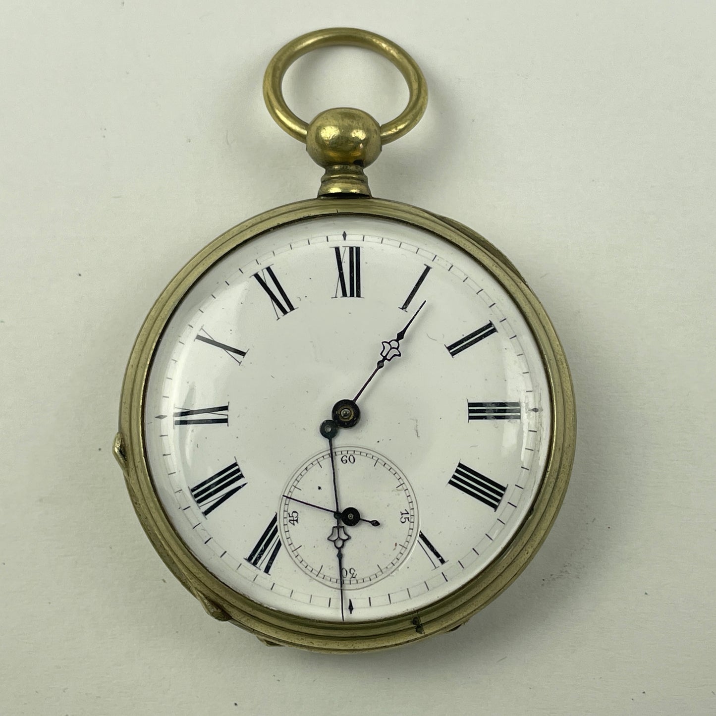 Apr Lot 21- Swiss Key Wind & Key Set Open Face Pocket Watch