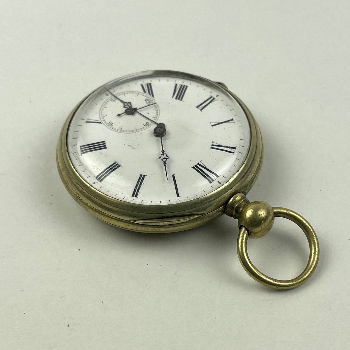 Apr Lot 21- Swiss Key Wind & Key Set Open Face Pocket Watch