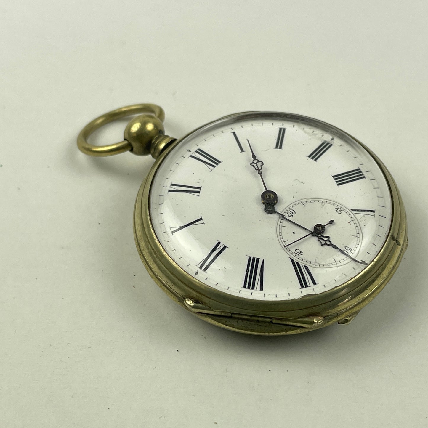 Apr Lot 21- Swiss Key Wind & Key Set Open Face Pocket Watch