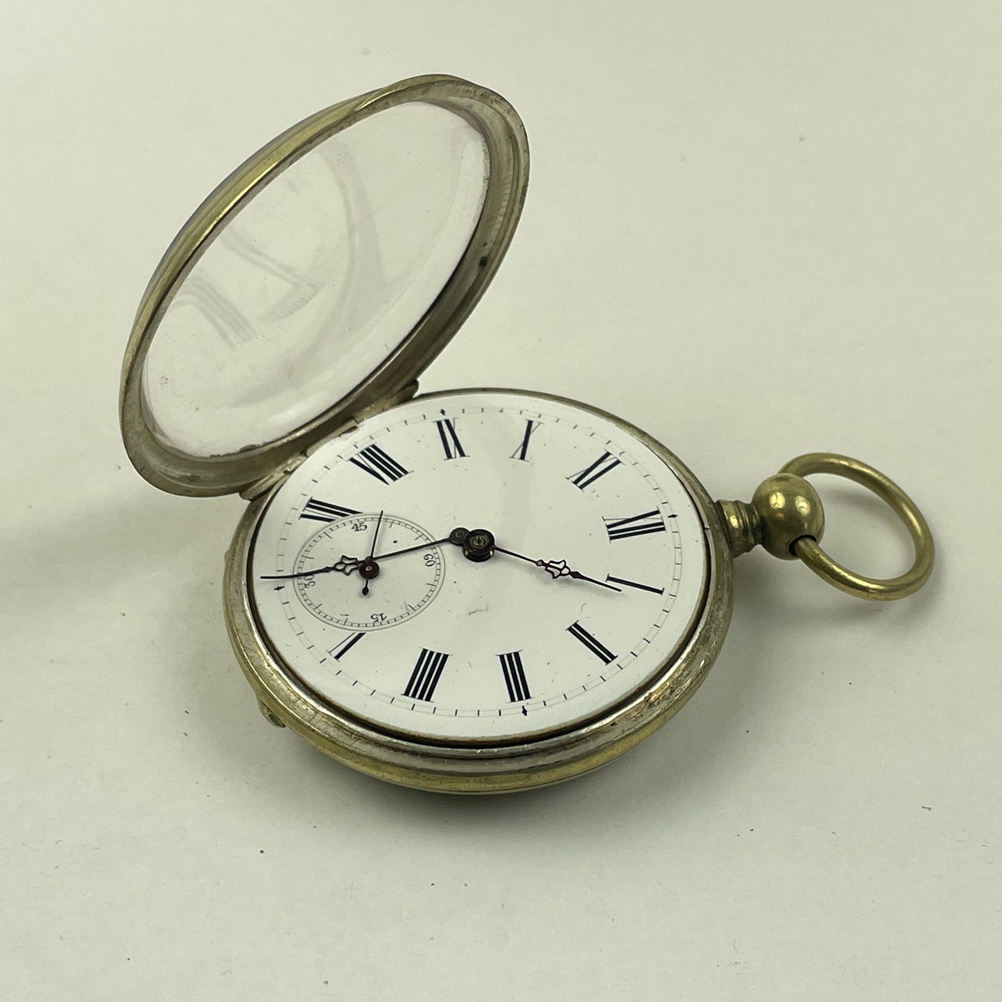 Apr Lot 21- Swiss Key Wind & Key Set Open Face Pocket Watch