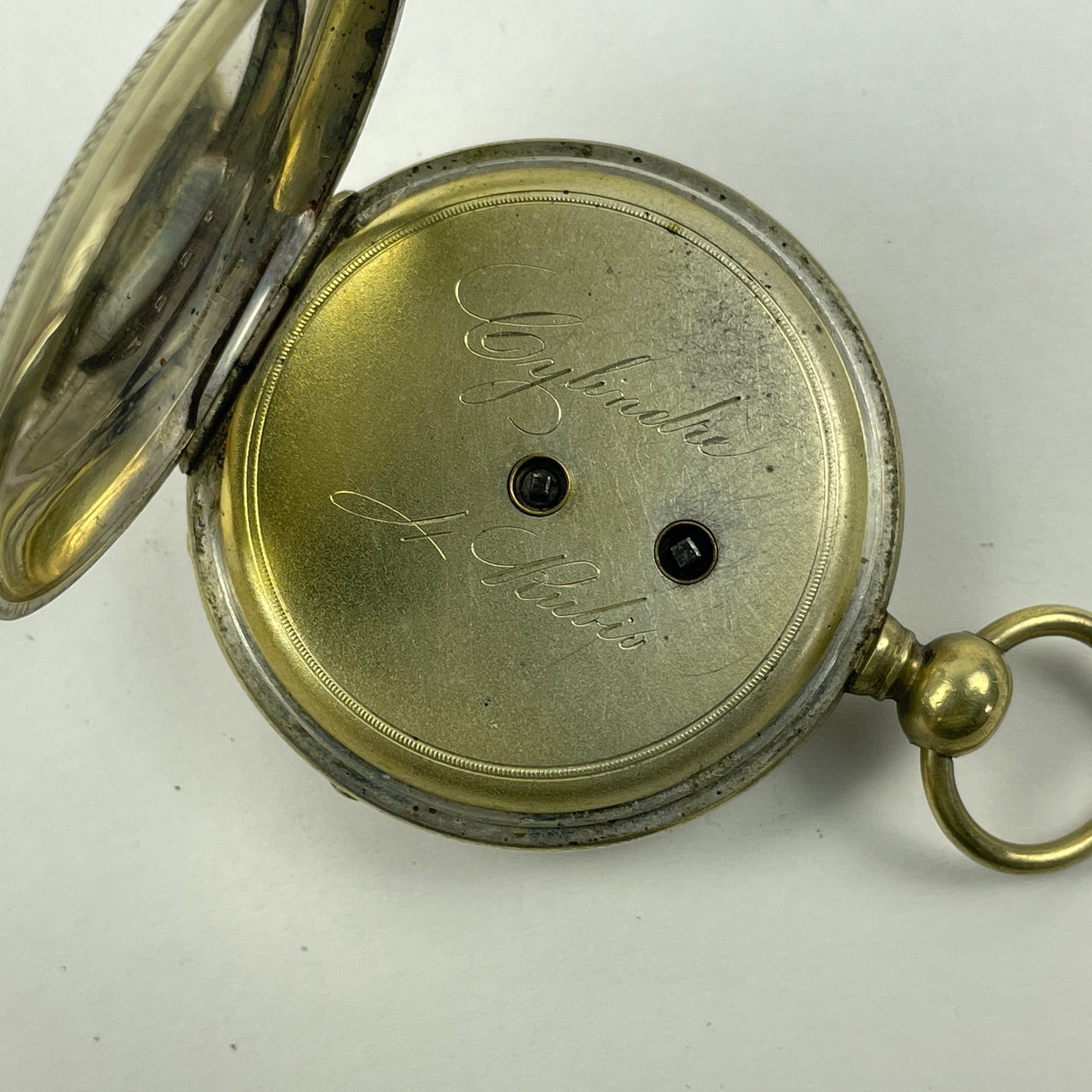 Apr Lot 21- Swiss Key Wind & Key Set Open Face Pocket Watch