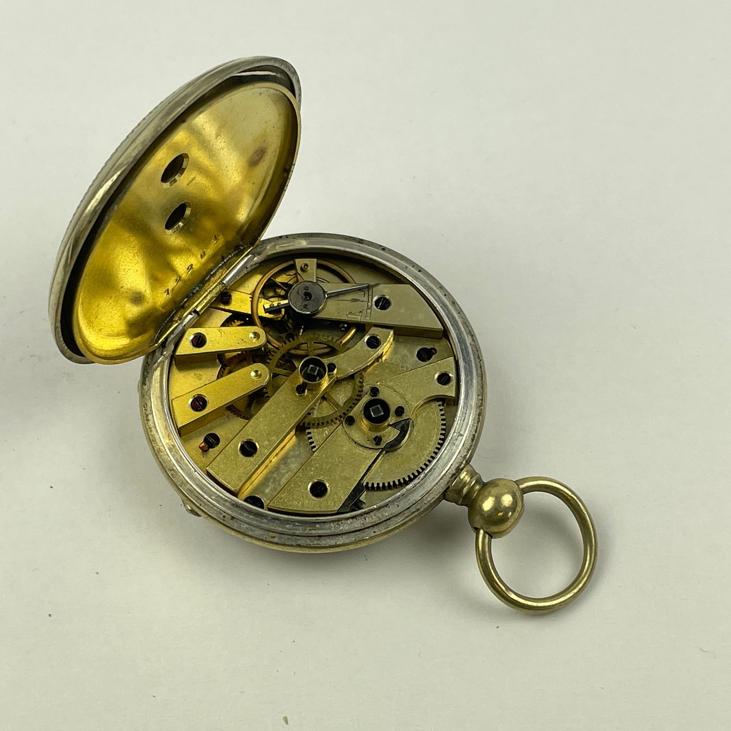 Apr Lot 21- Swiss Key Wind & Key Set Open Face Pocket Watch
