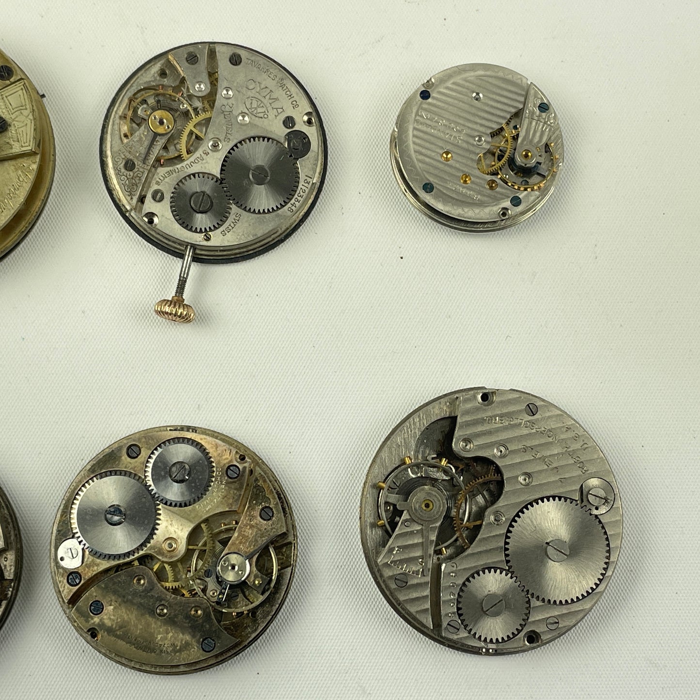 Apr Lot 50- Swiss and American Nickel & Gilt Pocket Watch Movements