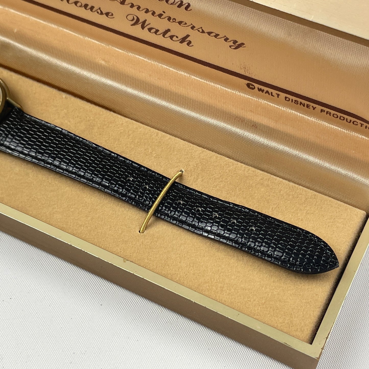 Apr Lot 42- Mickey Mouse by Bradley Walt Disney 50th Year Anniversary Wristwatch