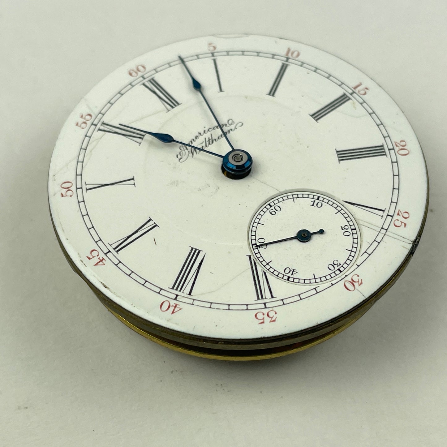 Apr Lot 43- Waltham & Elgin 18 Size Gilt Pocket Watch Movements