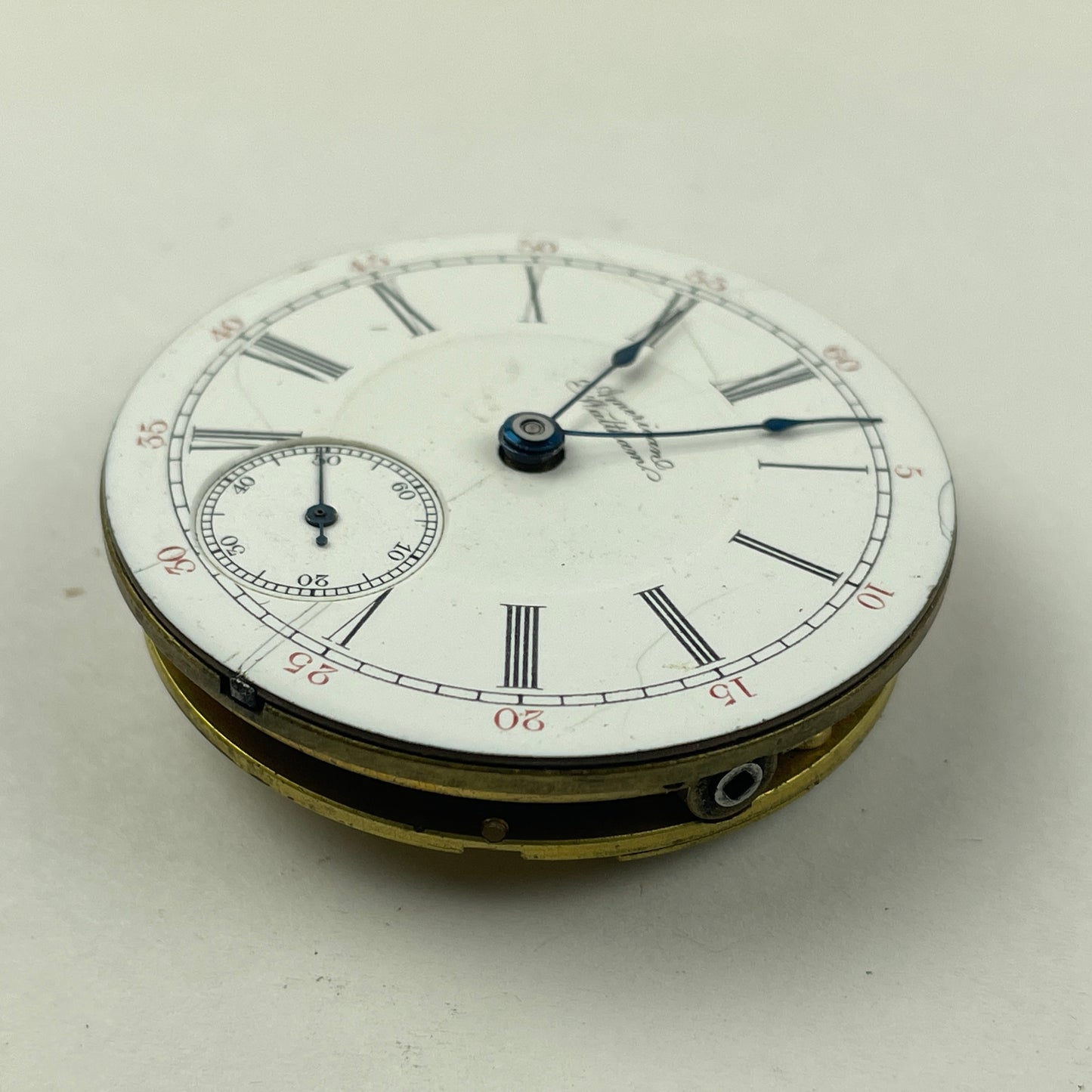 Apr Lot 43- Waltham & Elgin 18 Size Gilt Pocket Watch Movements
