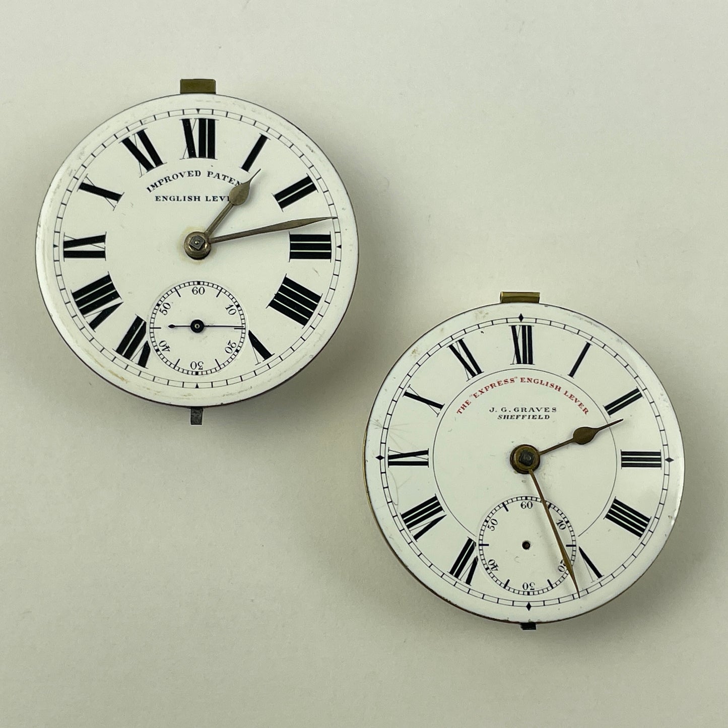 Apr Lot 107- English Pair of Pocket Watch Movements