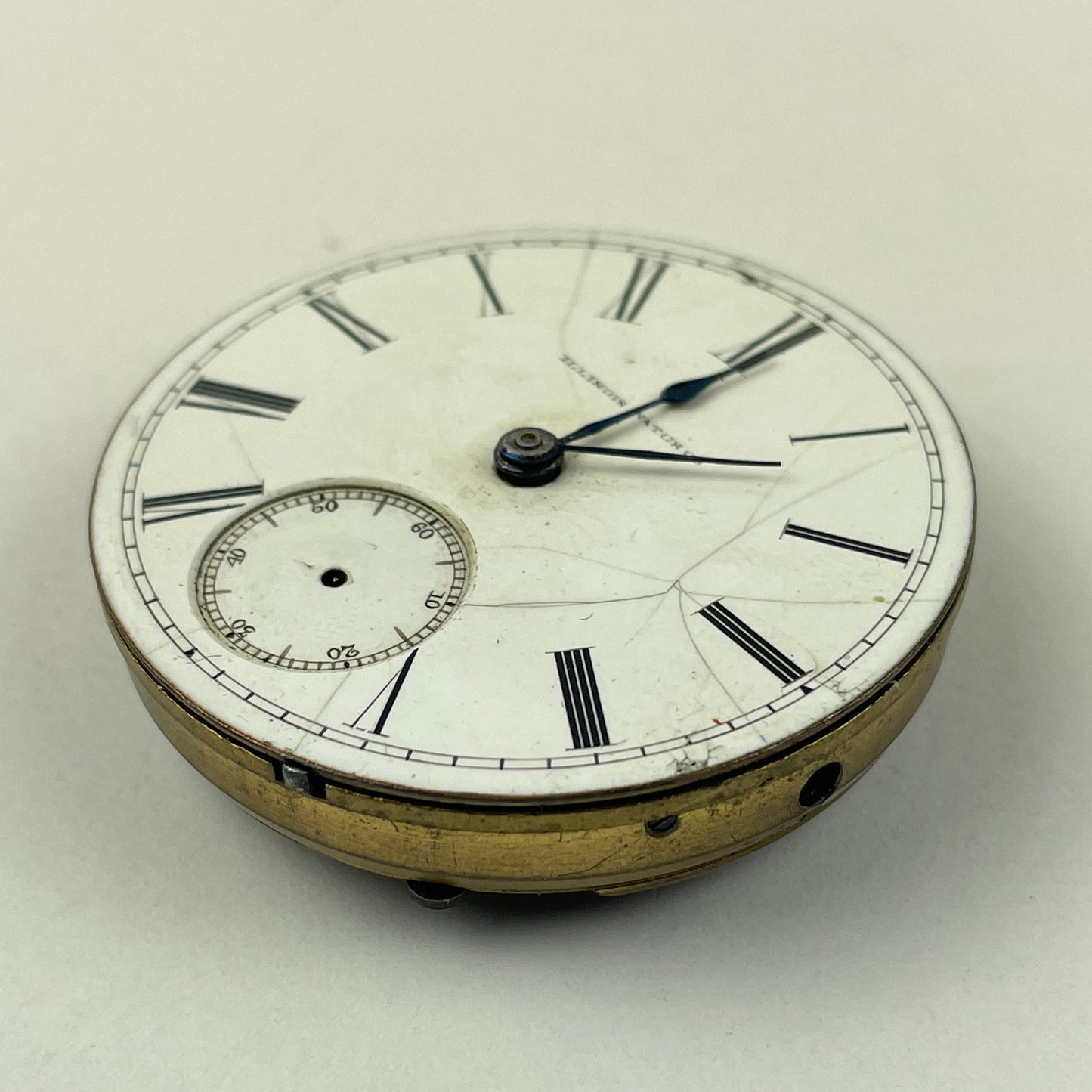 Apr Lot 62- Illinois 18 Size Key Wind & Key Set Pocket Watch Movement